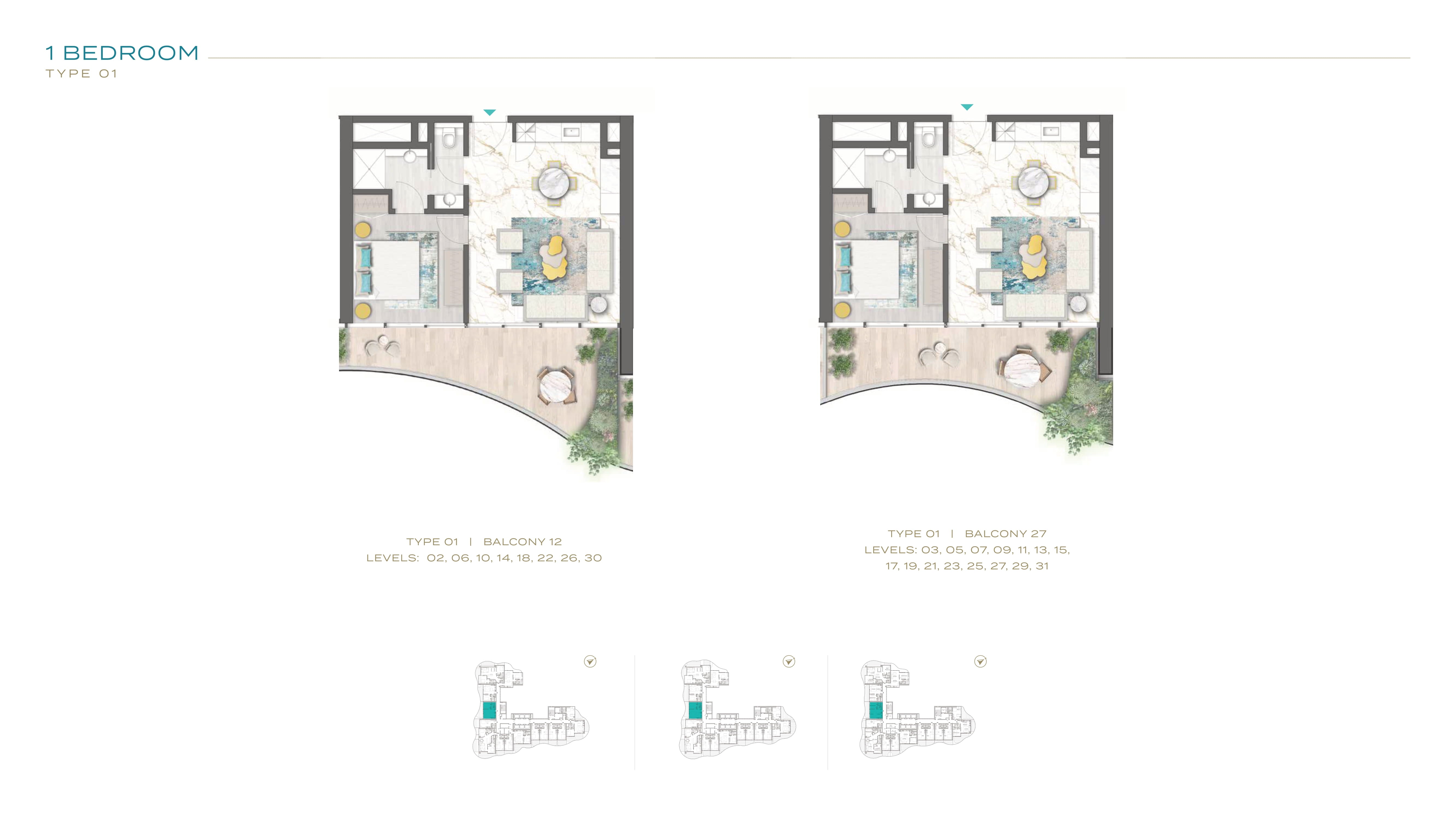 1 BEDROOM – TYPE 01