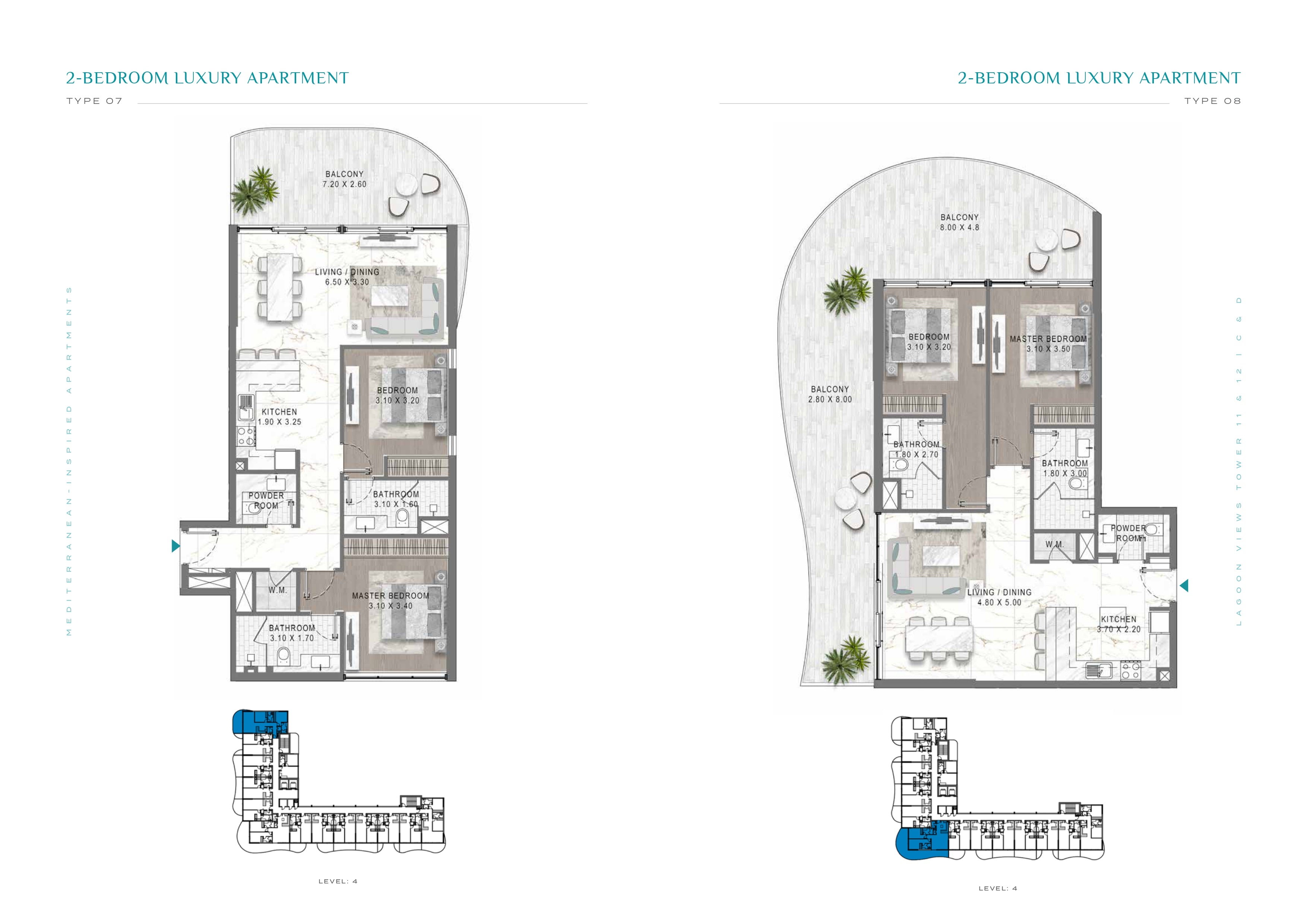 2-BEDROOM LUXURY APARTMENT TYPE 07 08
