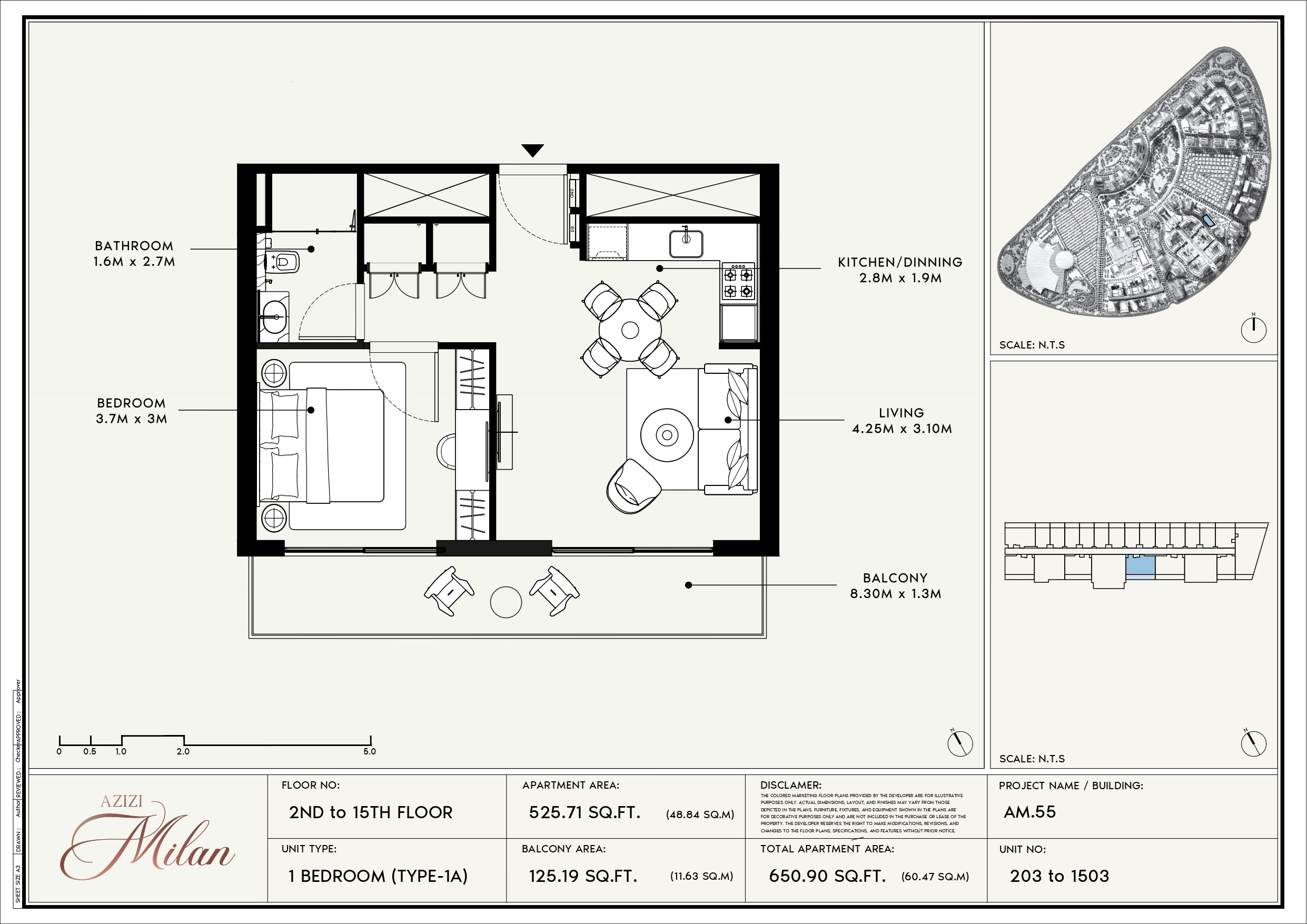 2ND TO 16TH FLOOR 1 BEDROOM