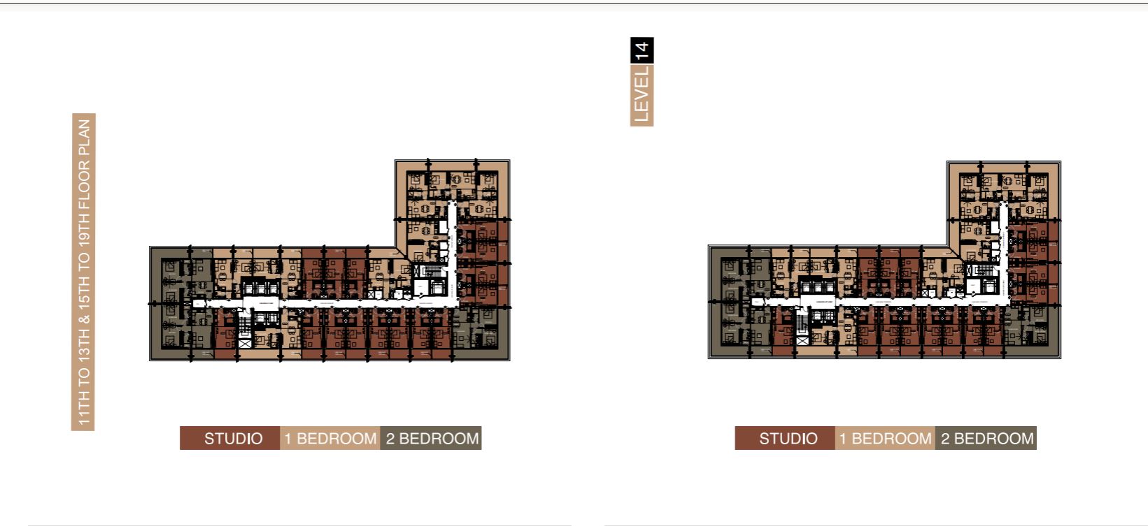 11TH TO 13TH & 15TH TO 19TH LEVEL 14