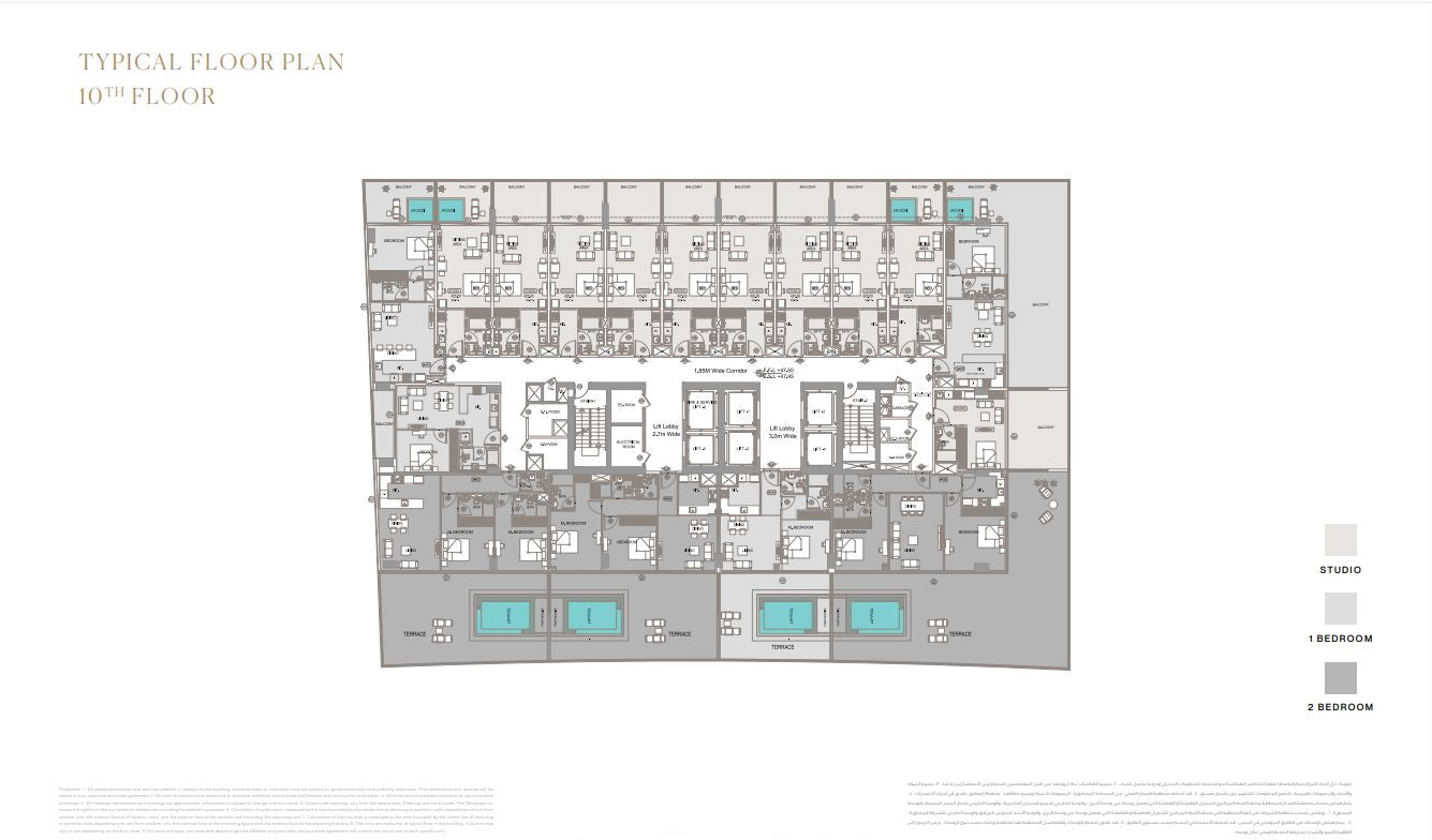 TYPICAL FLOOR PLAN 10TH FLOOR