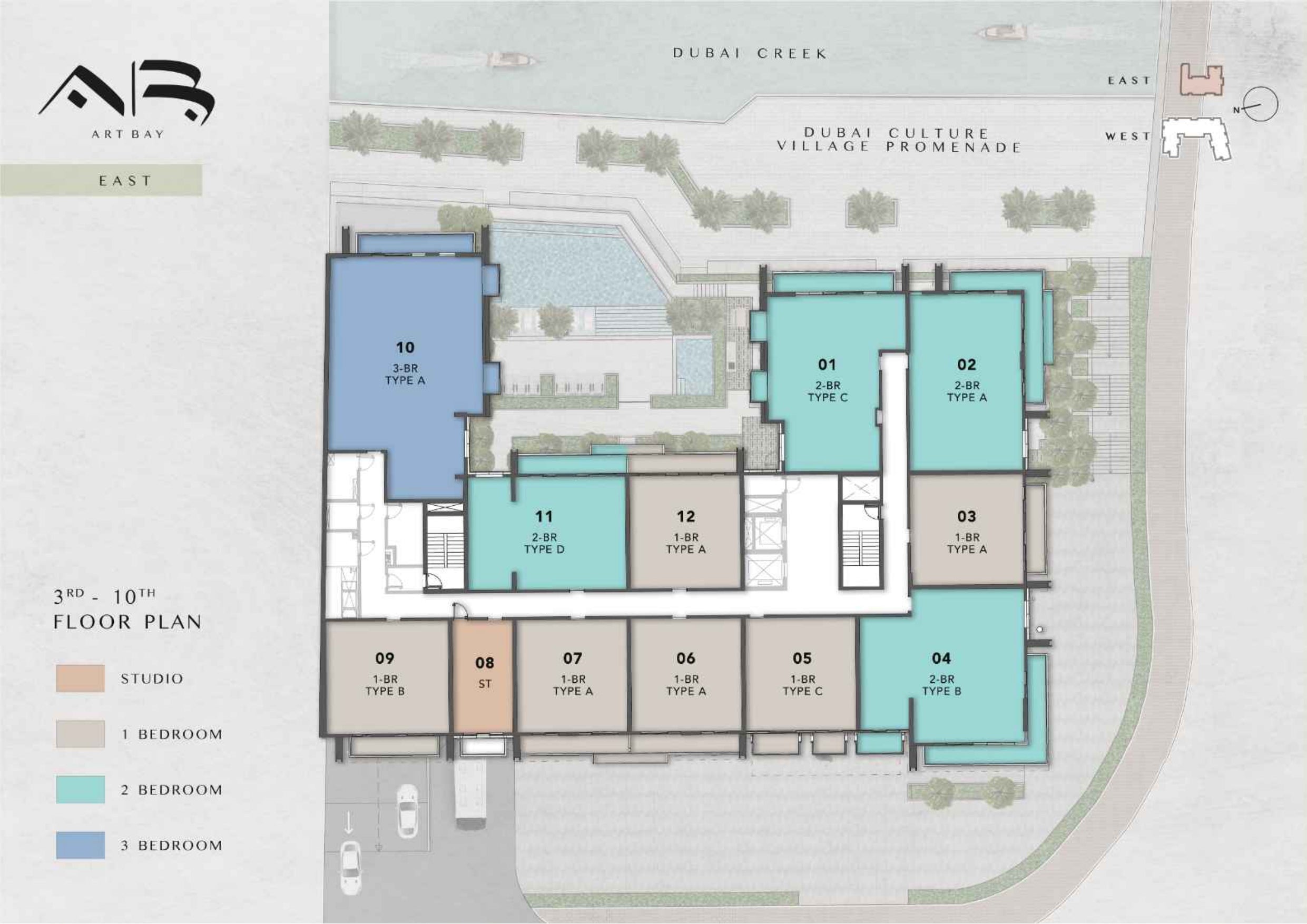 3RD - 10TH FLOOR PLAN