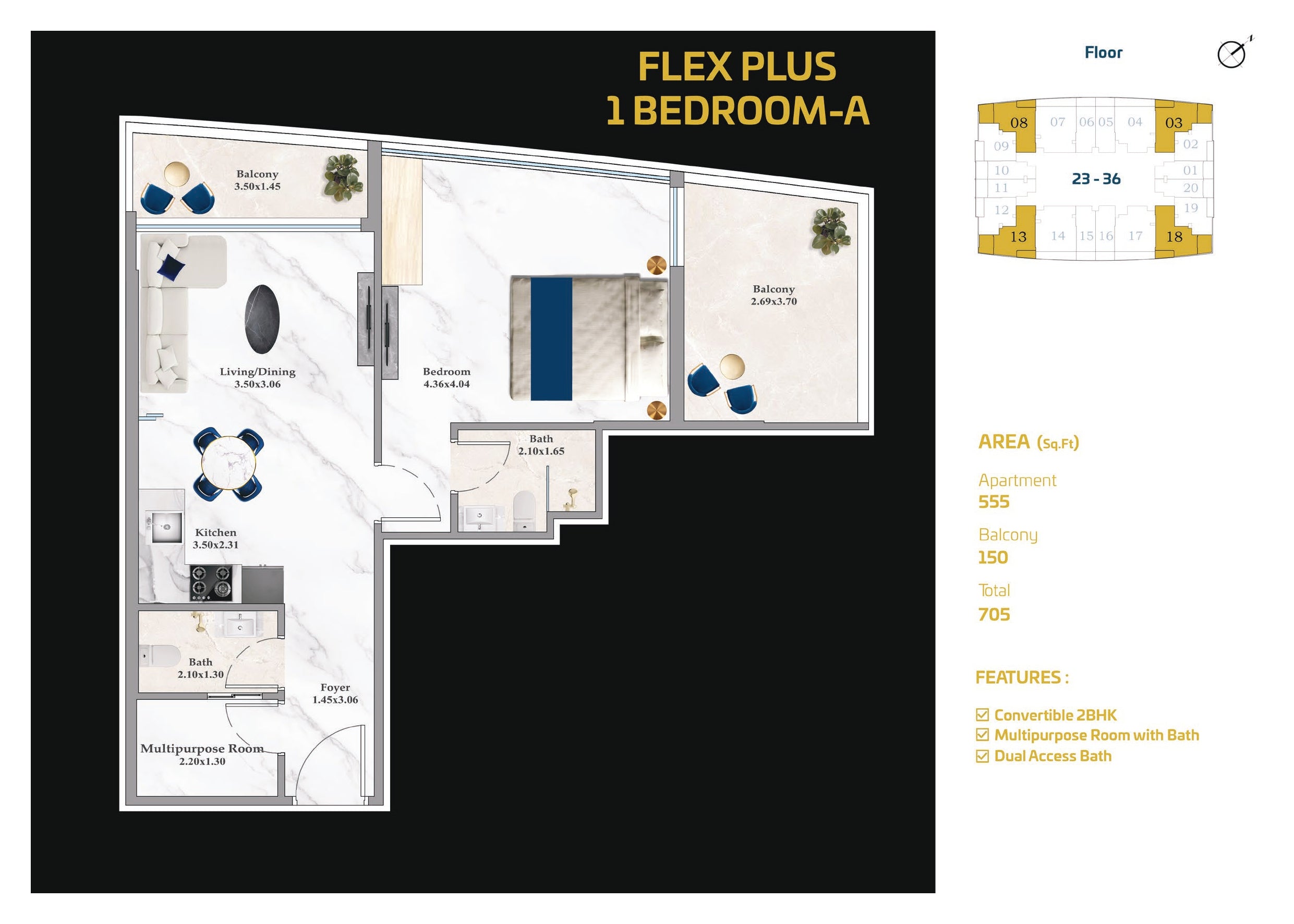ASPRIZ Floor Plan Four