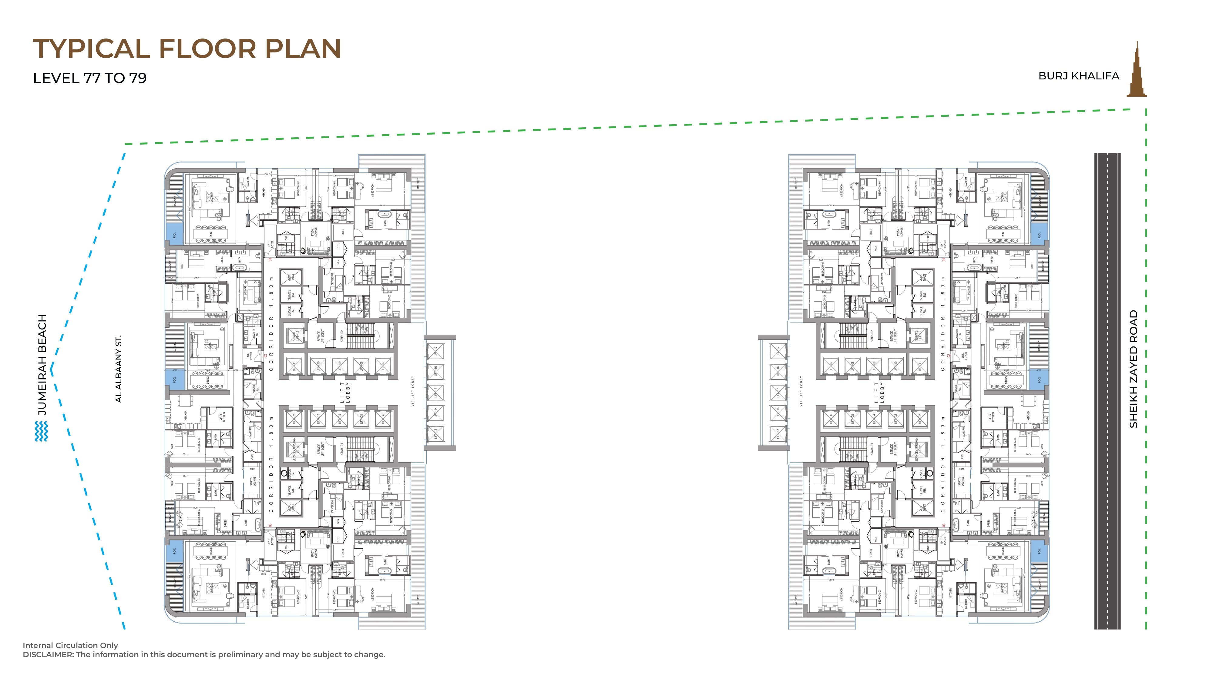 Typical Floor Plan Level 77 To 79