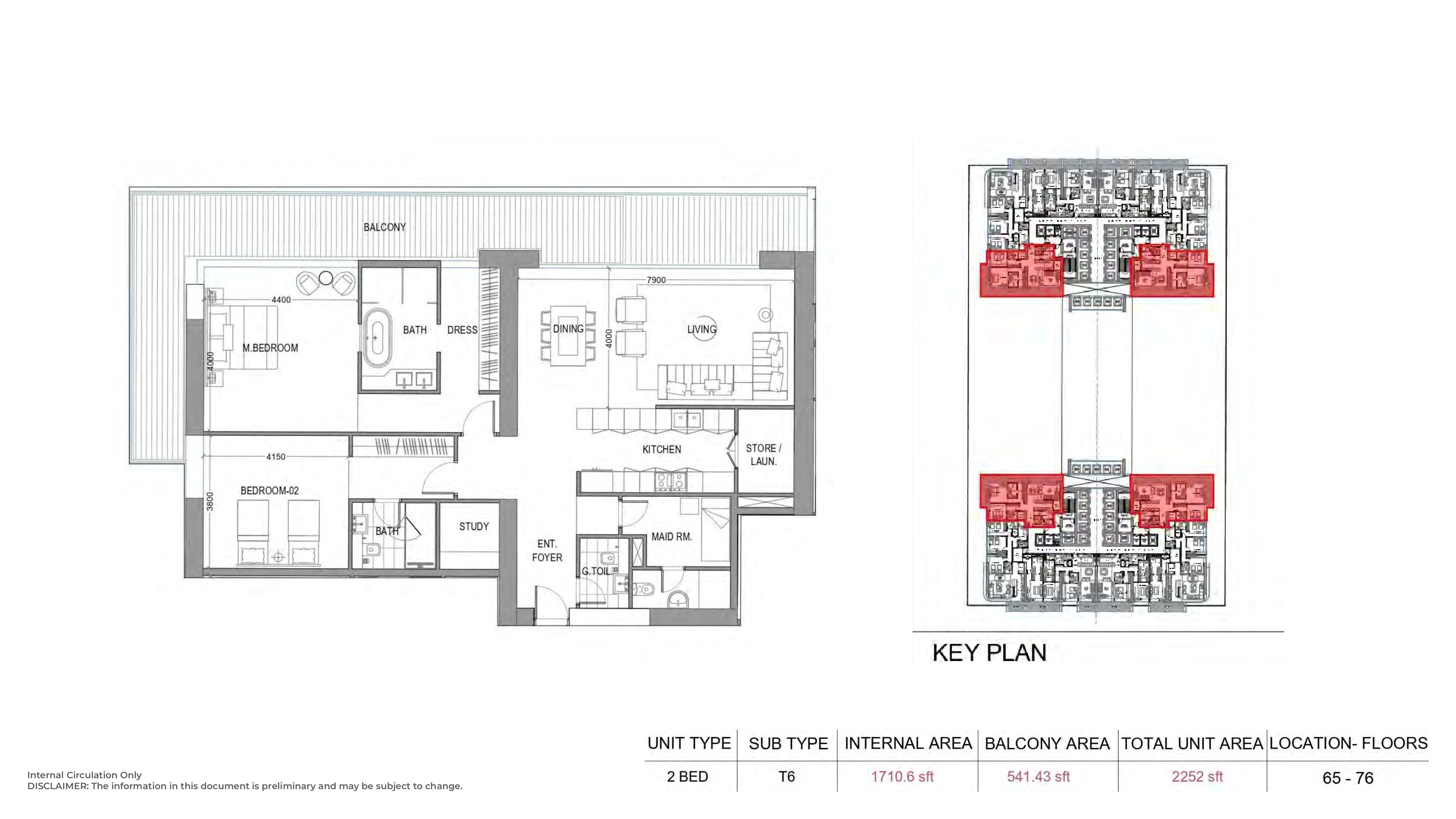 2 Bed T6
