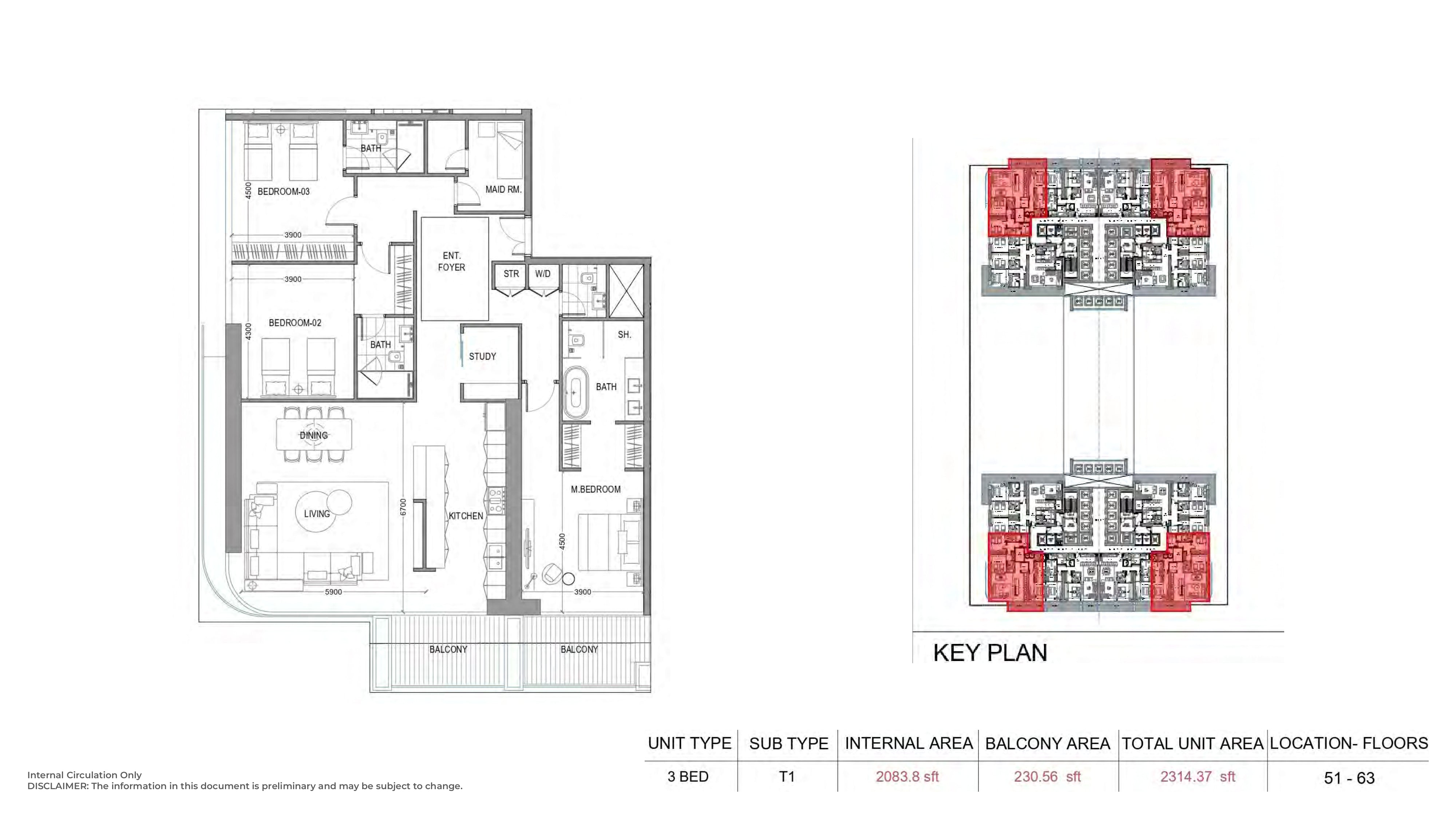 3 Bed T1