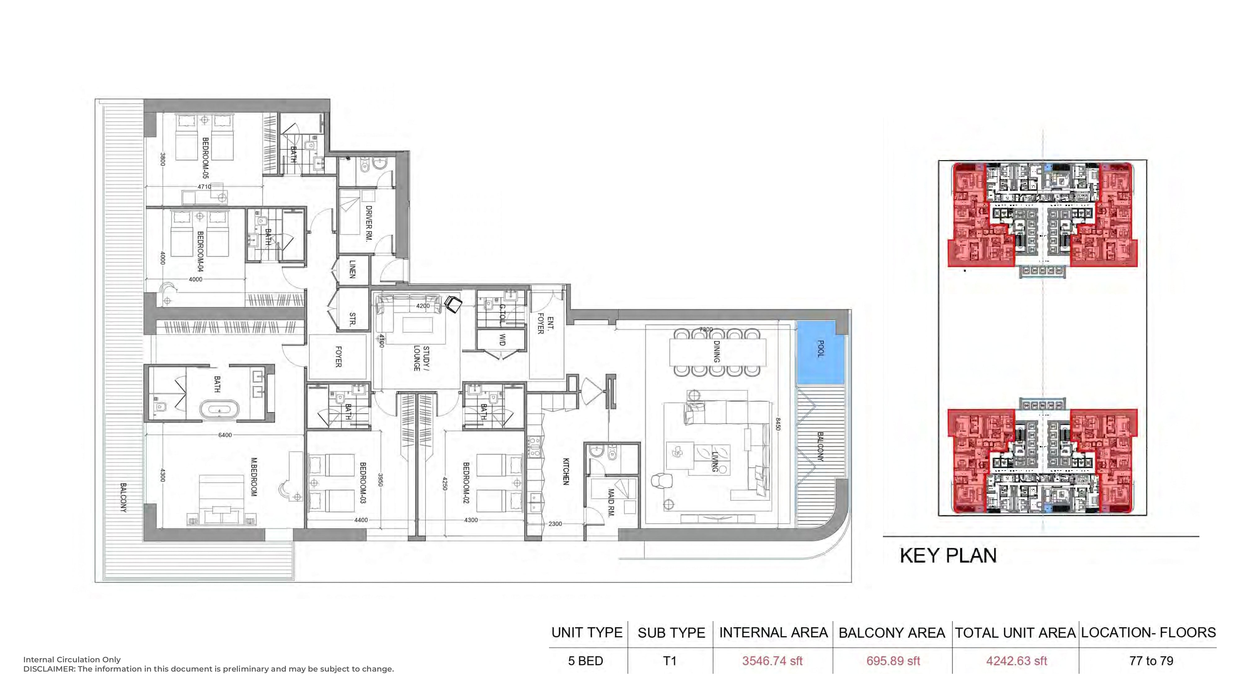5 Bed T1