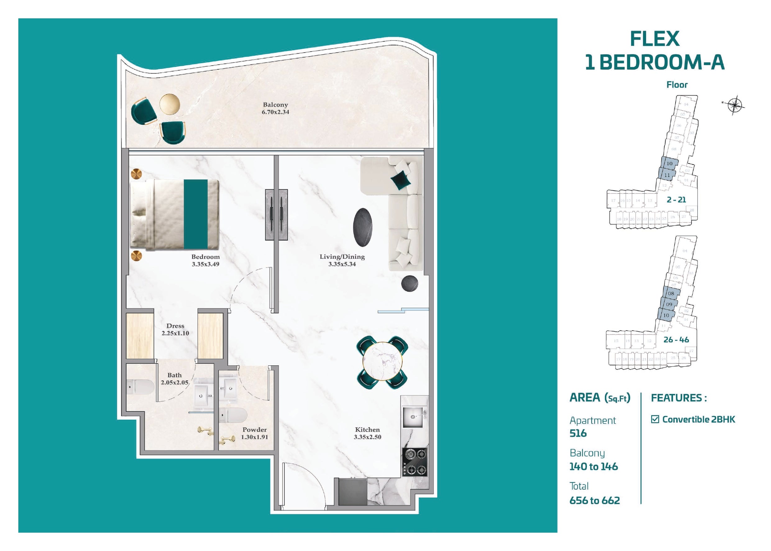 Flex 1 Bedroom-A