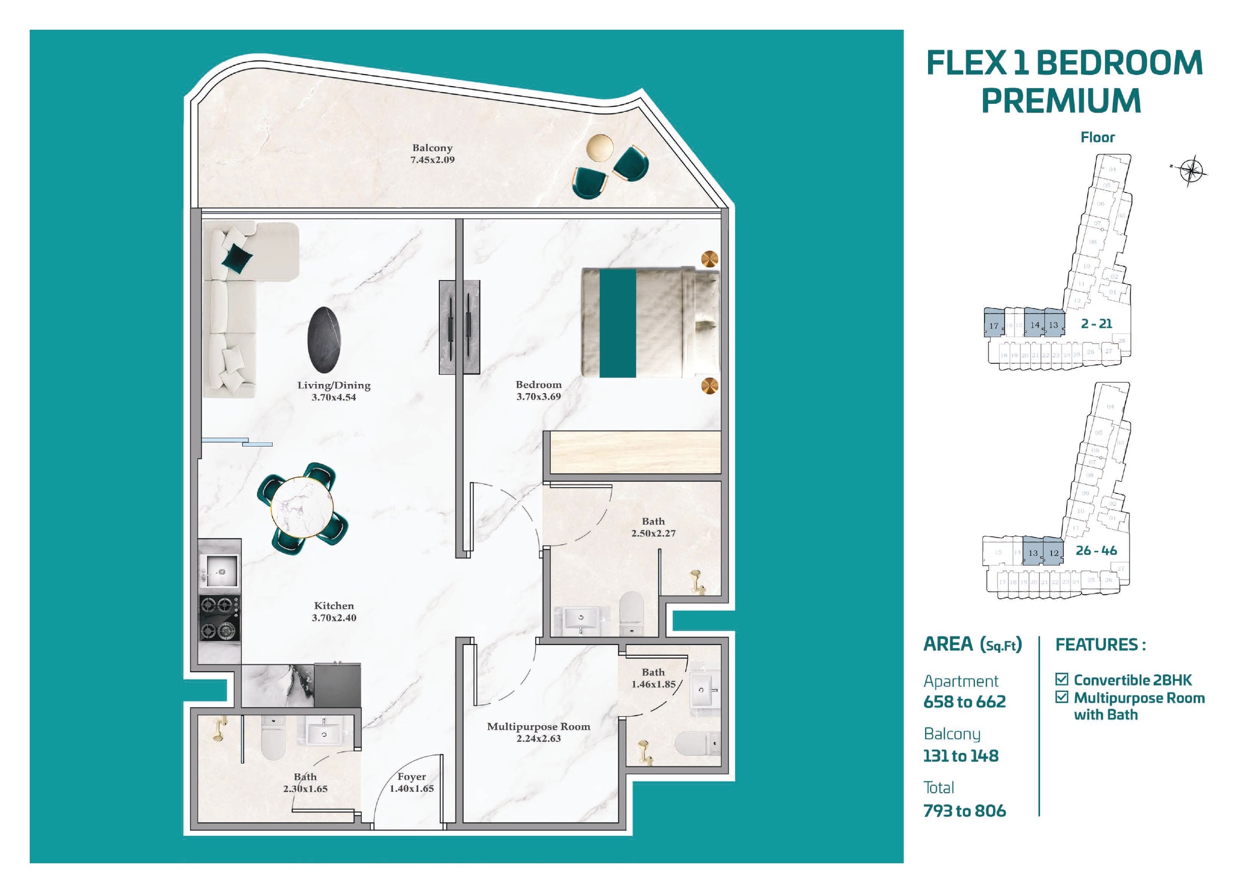 Flex 1 Bedroom Premium