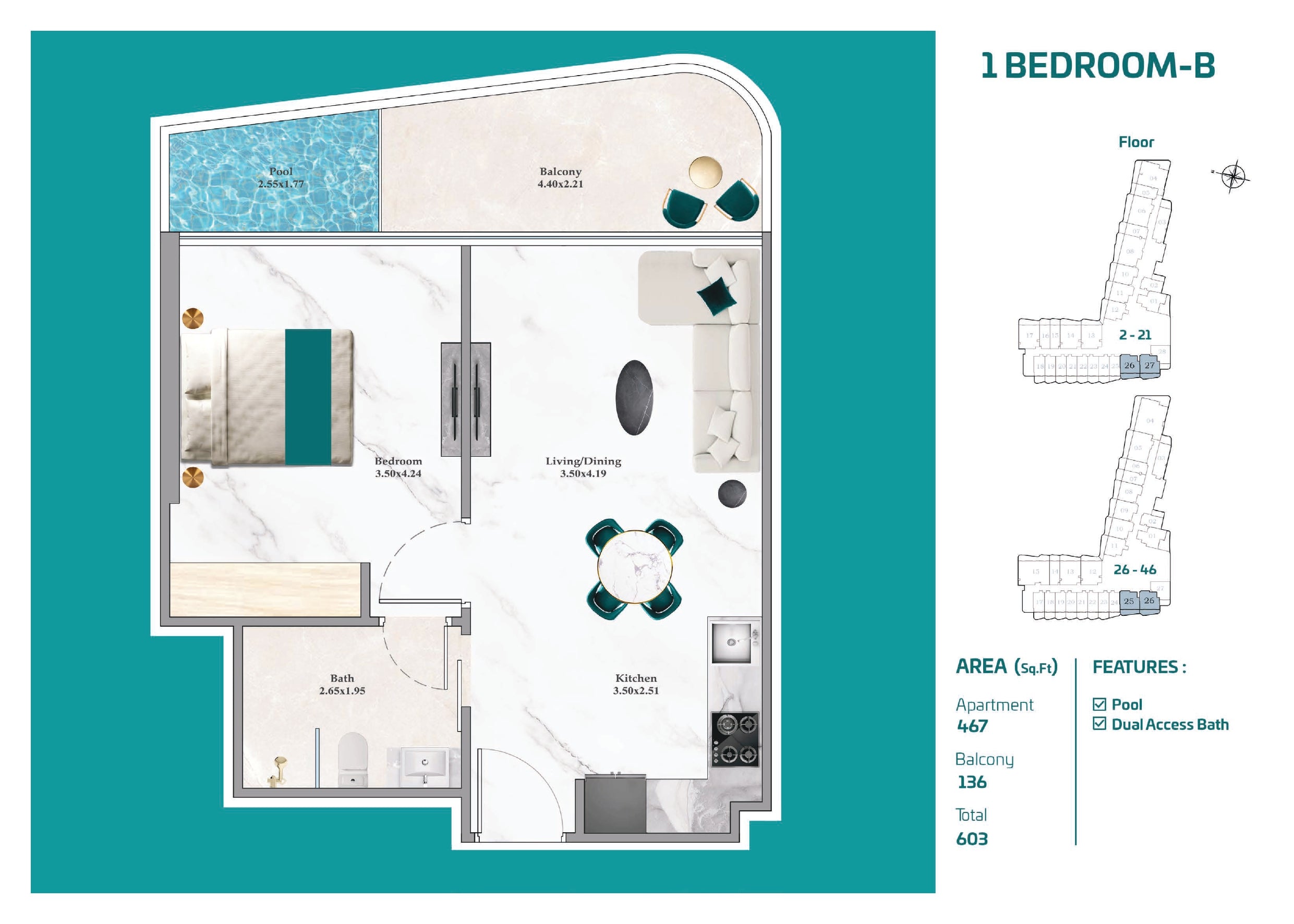 1 Bedroom-B