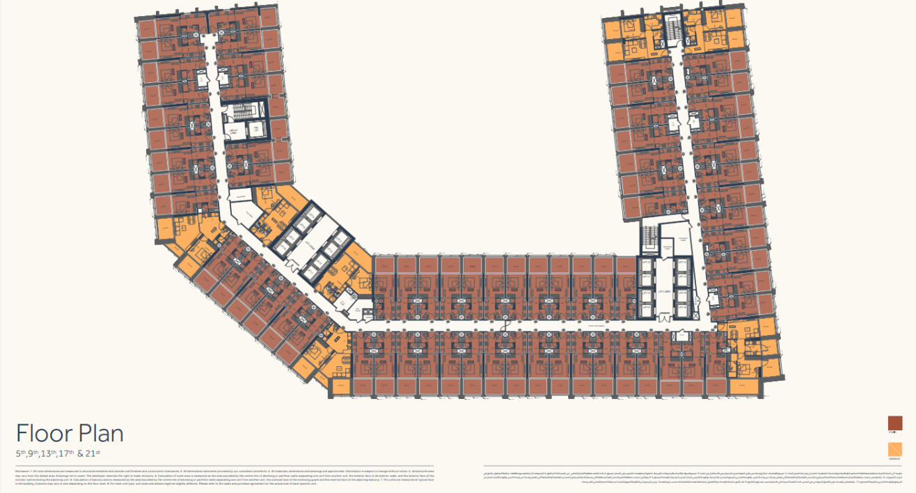 Floor Plan 5, 9, 13,17 and 21