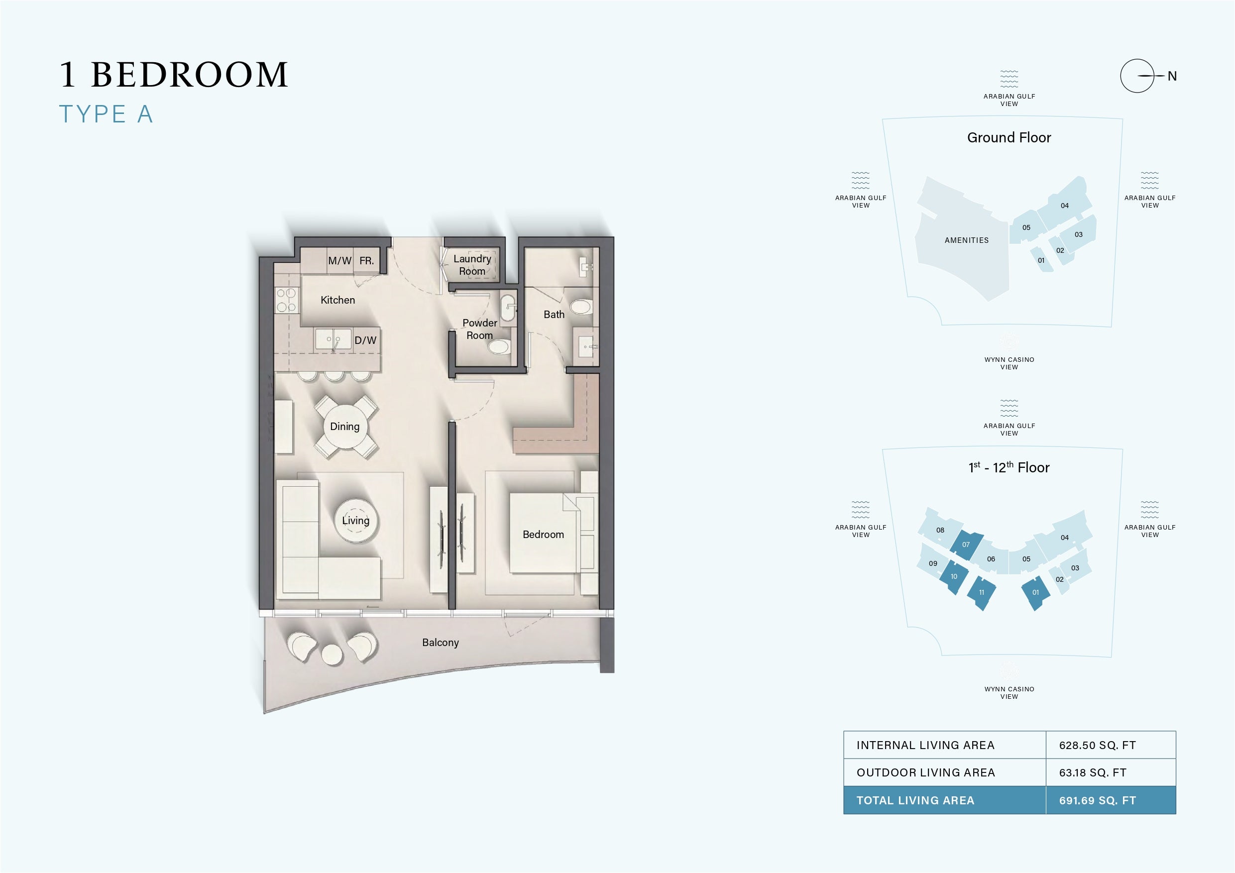 1 BEDROOM TYPE A