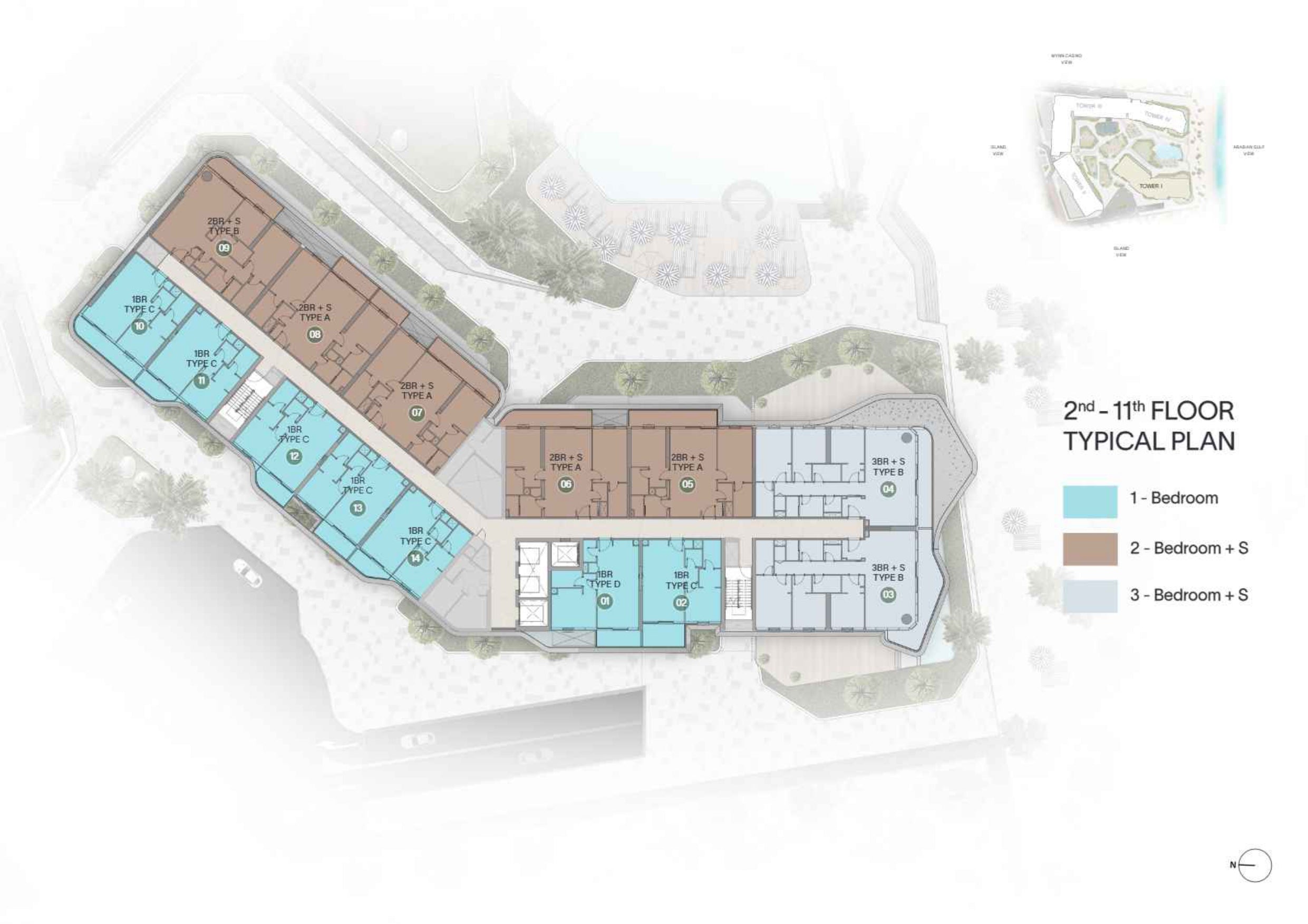 2ND - 11TH FLOOR PLAN