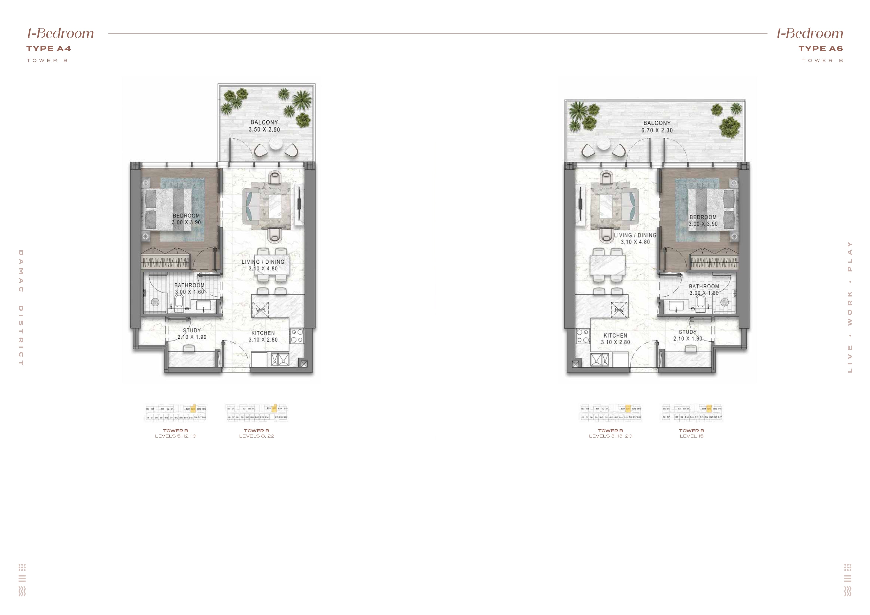 1-Bedroom TYPE A4-A6