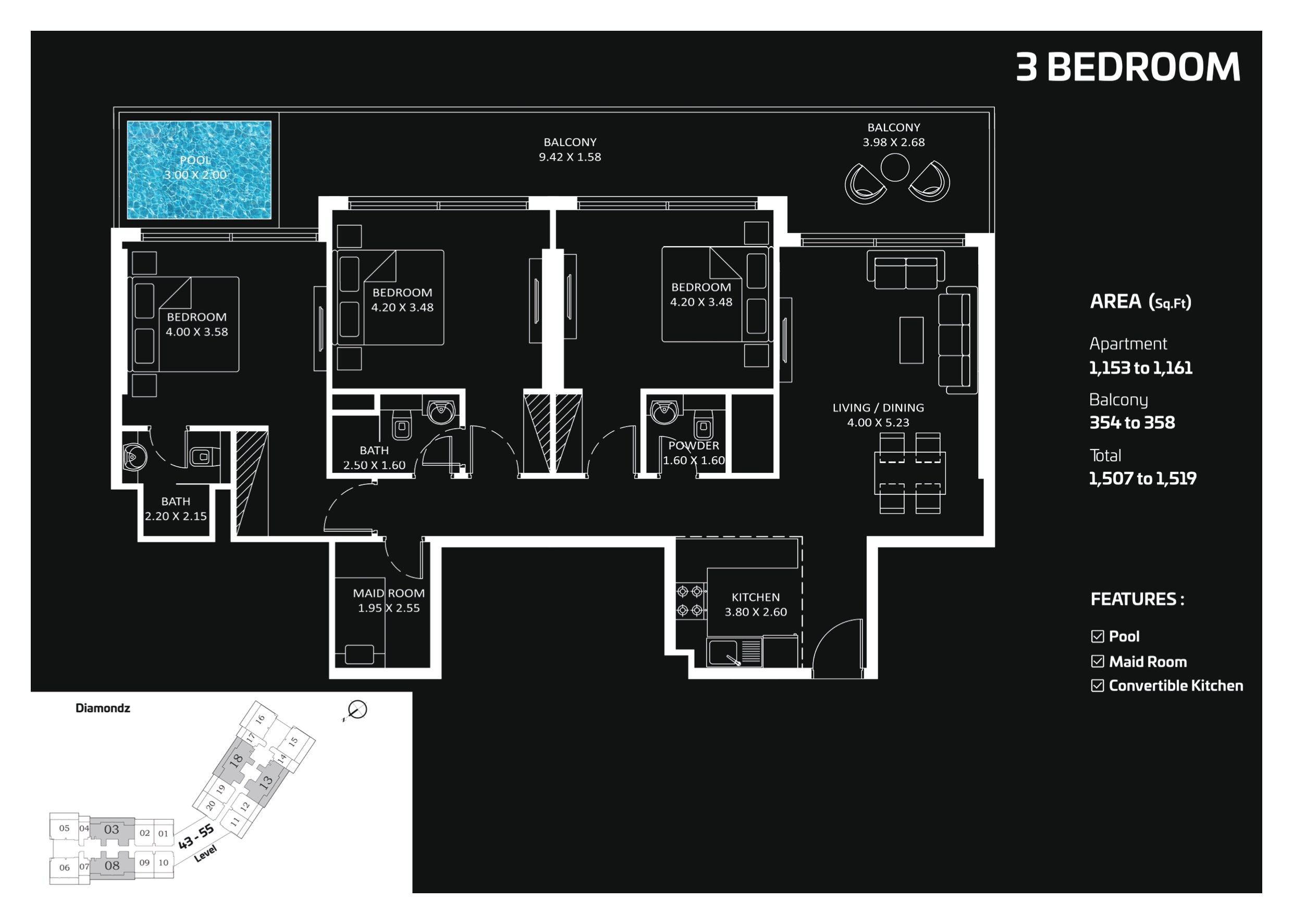 3 BEDROOM