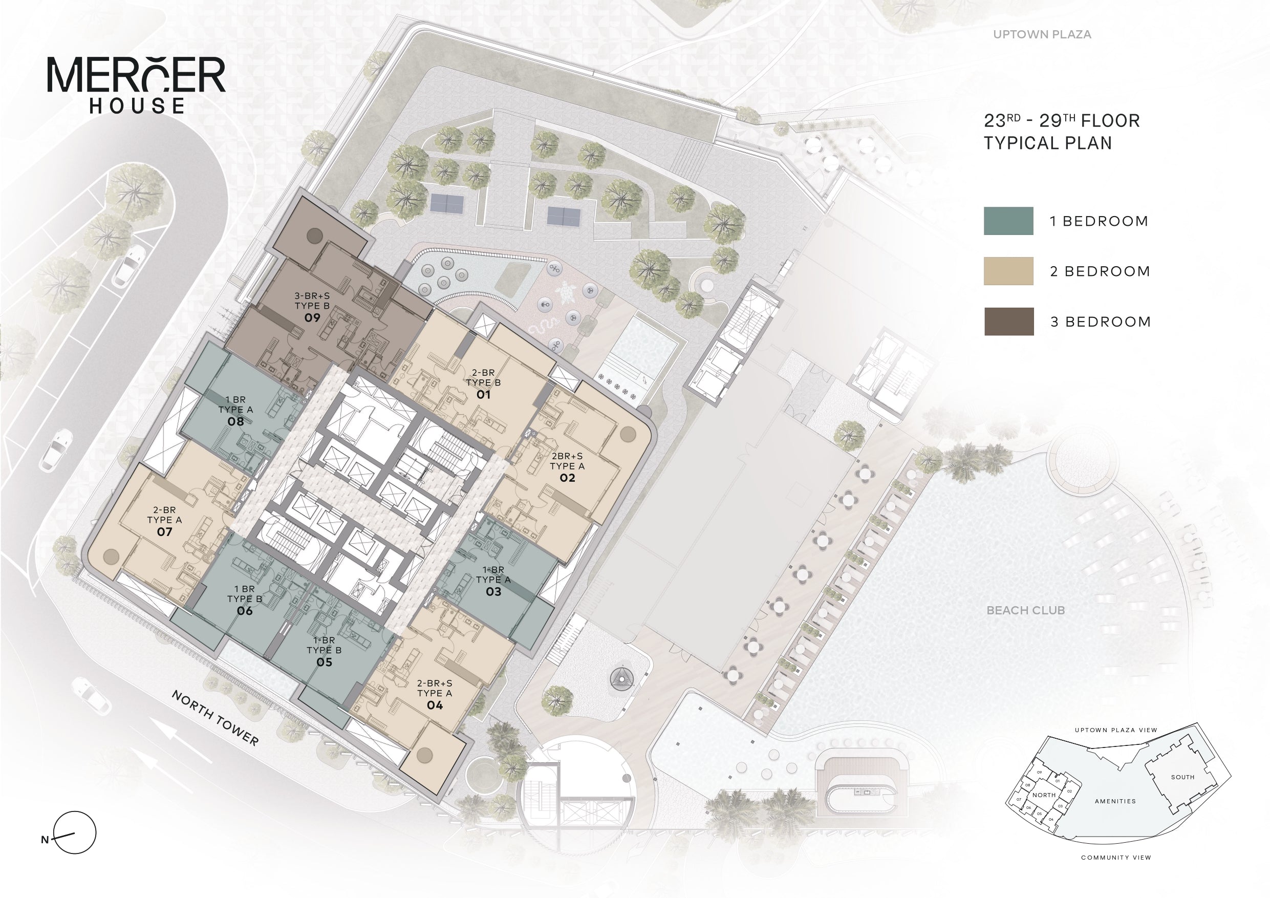 23RD - 29TH FLOOR PLAN