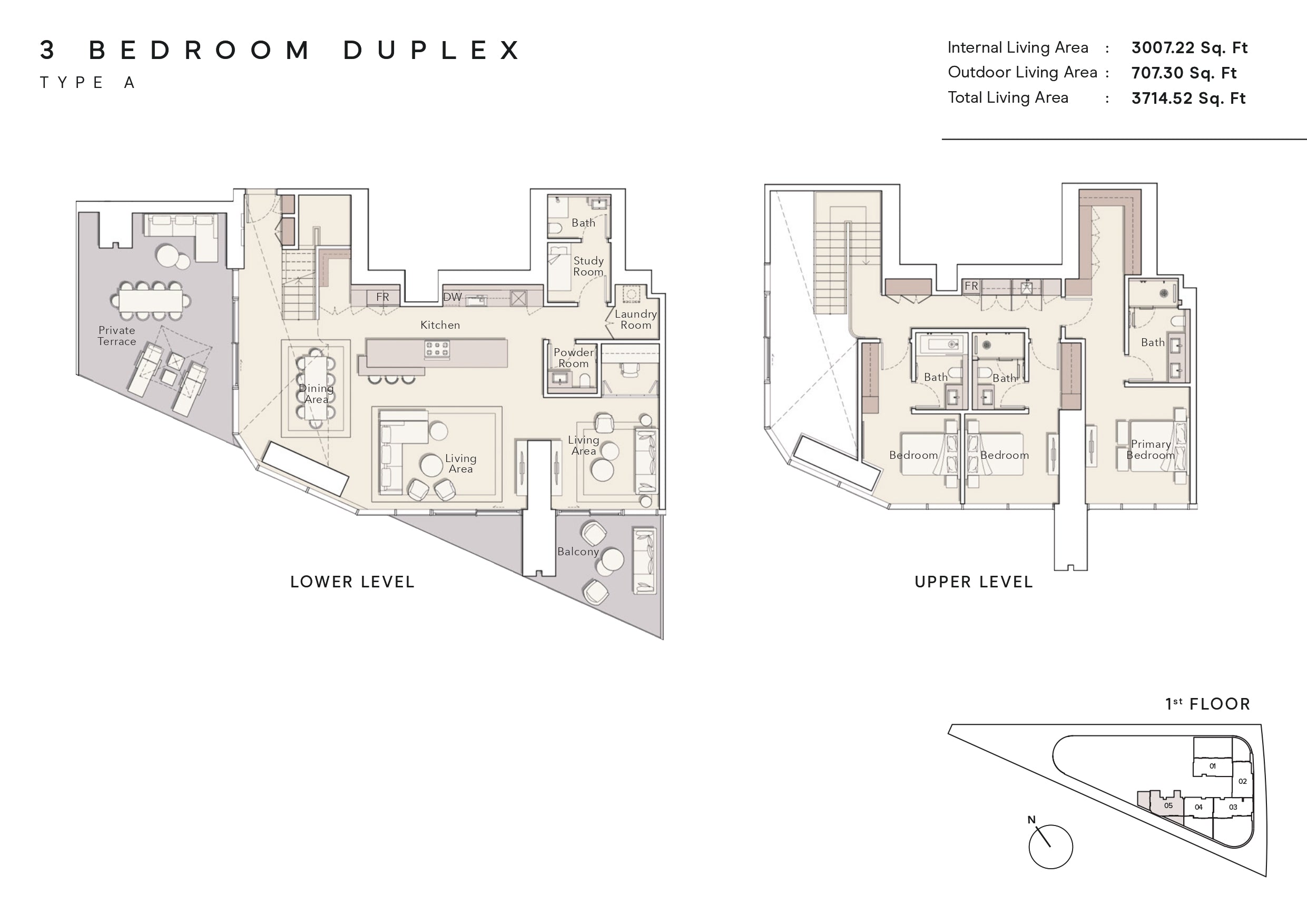 3 BEDROOM DUPLEX