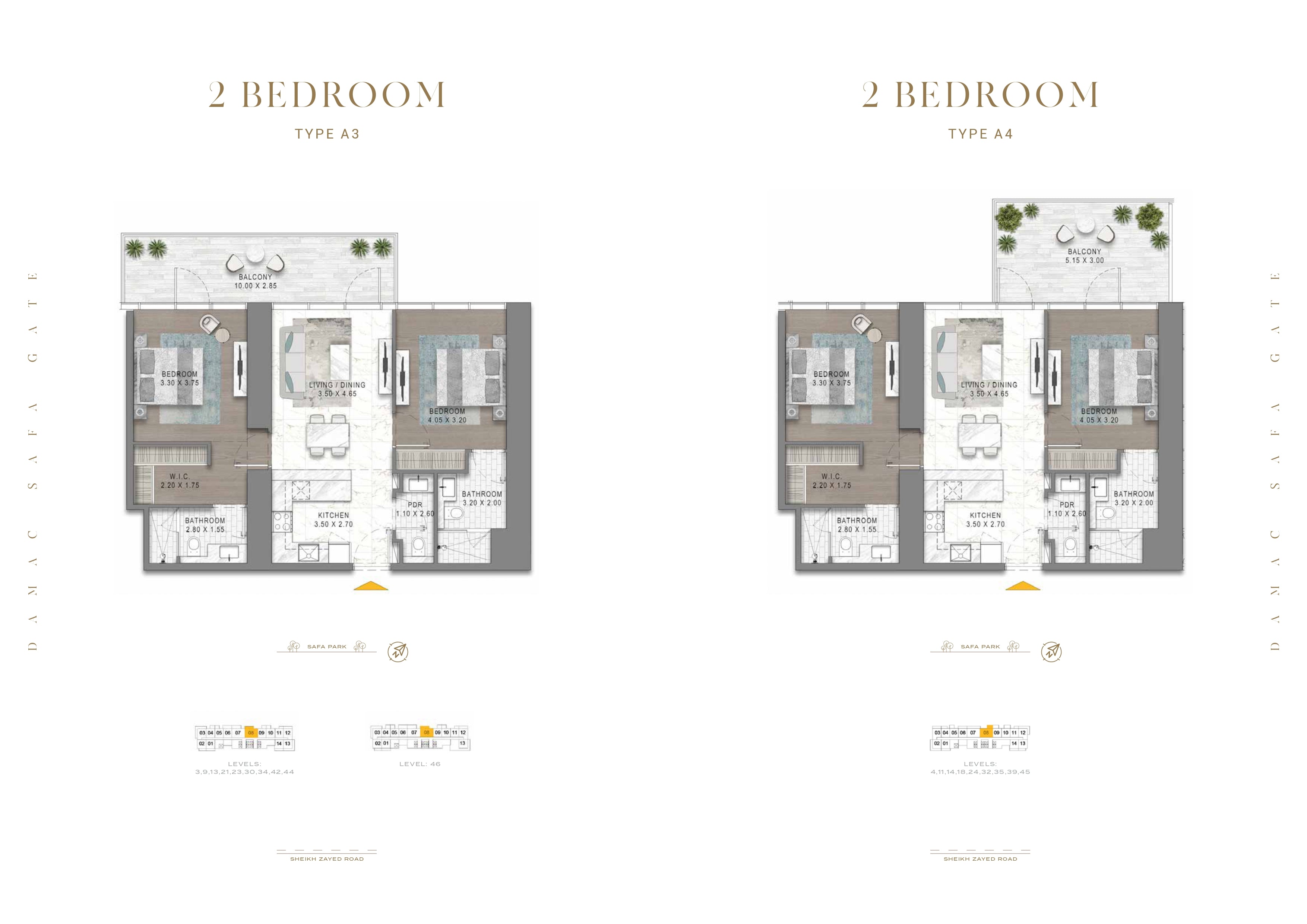 2 BEDROOM TYPE A3 TYPE A4