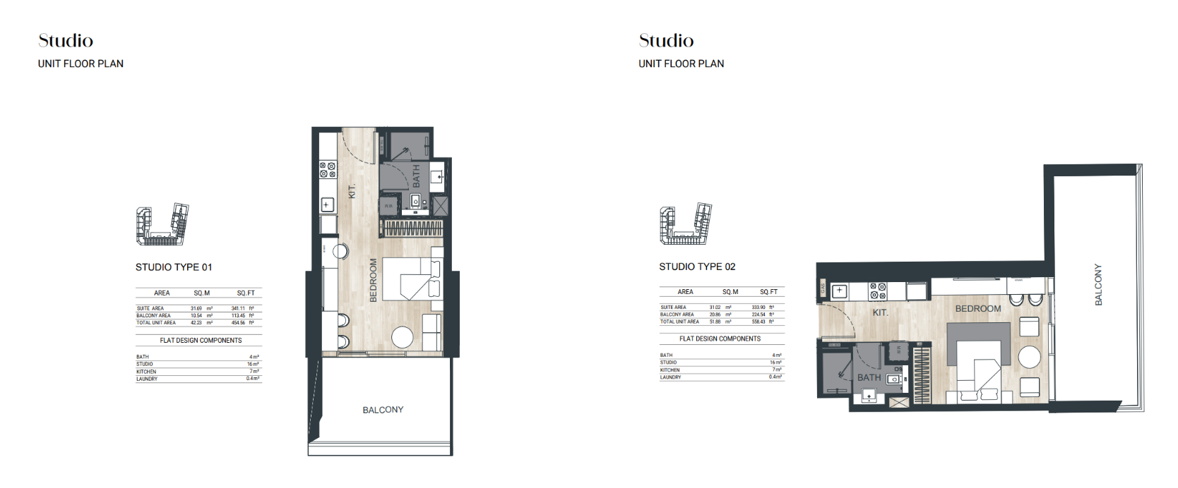 Studio Unit Floor Plan