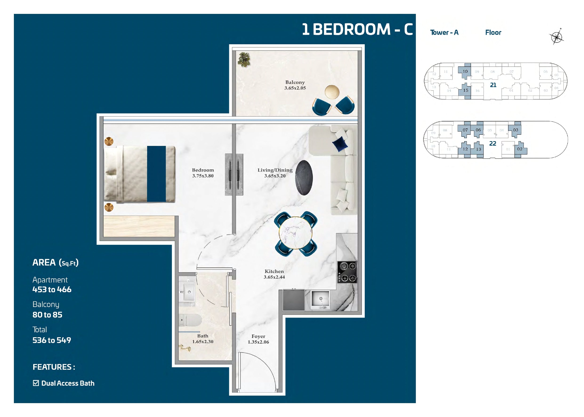 1 Bedroom-C
