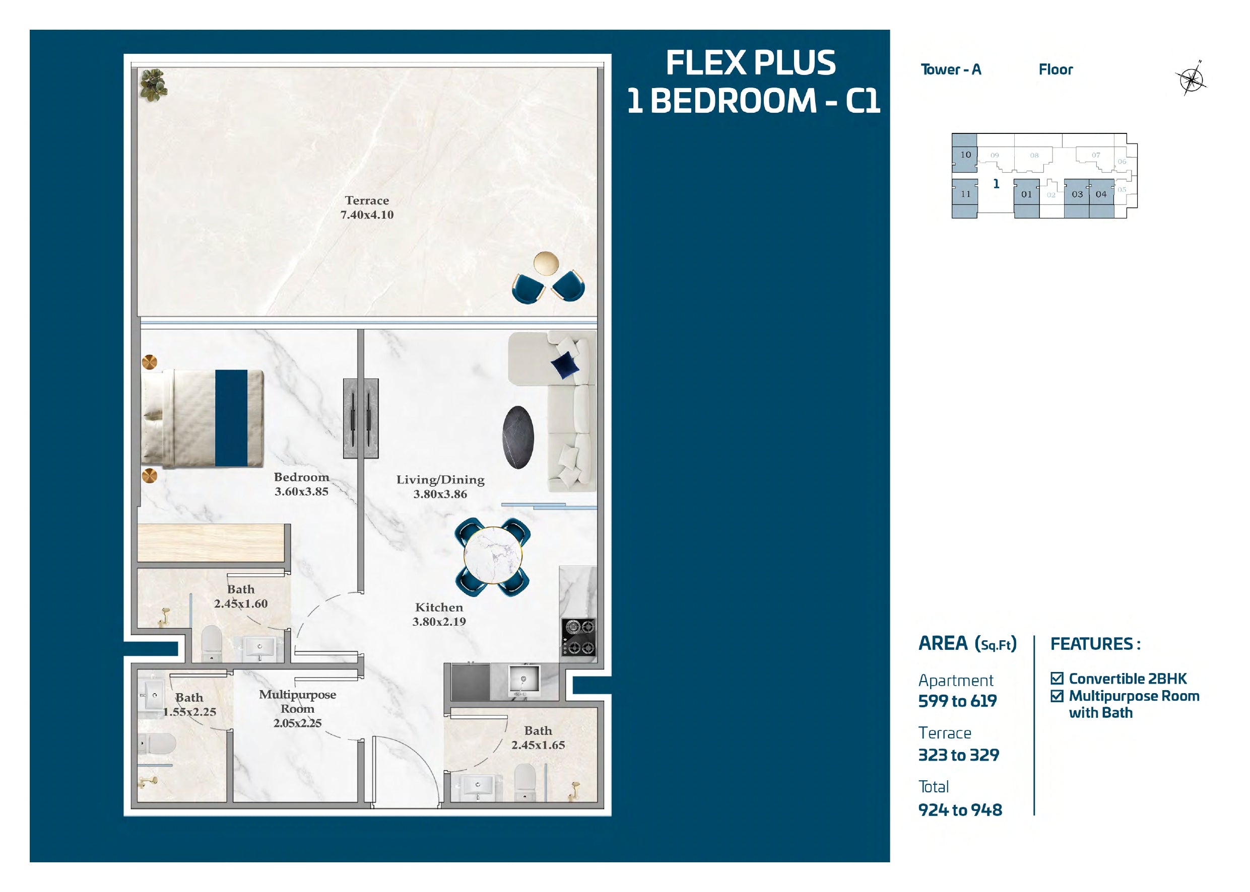 Flex Plus 1 Bedroom-C1