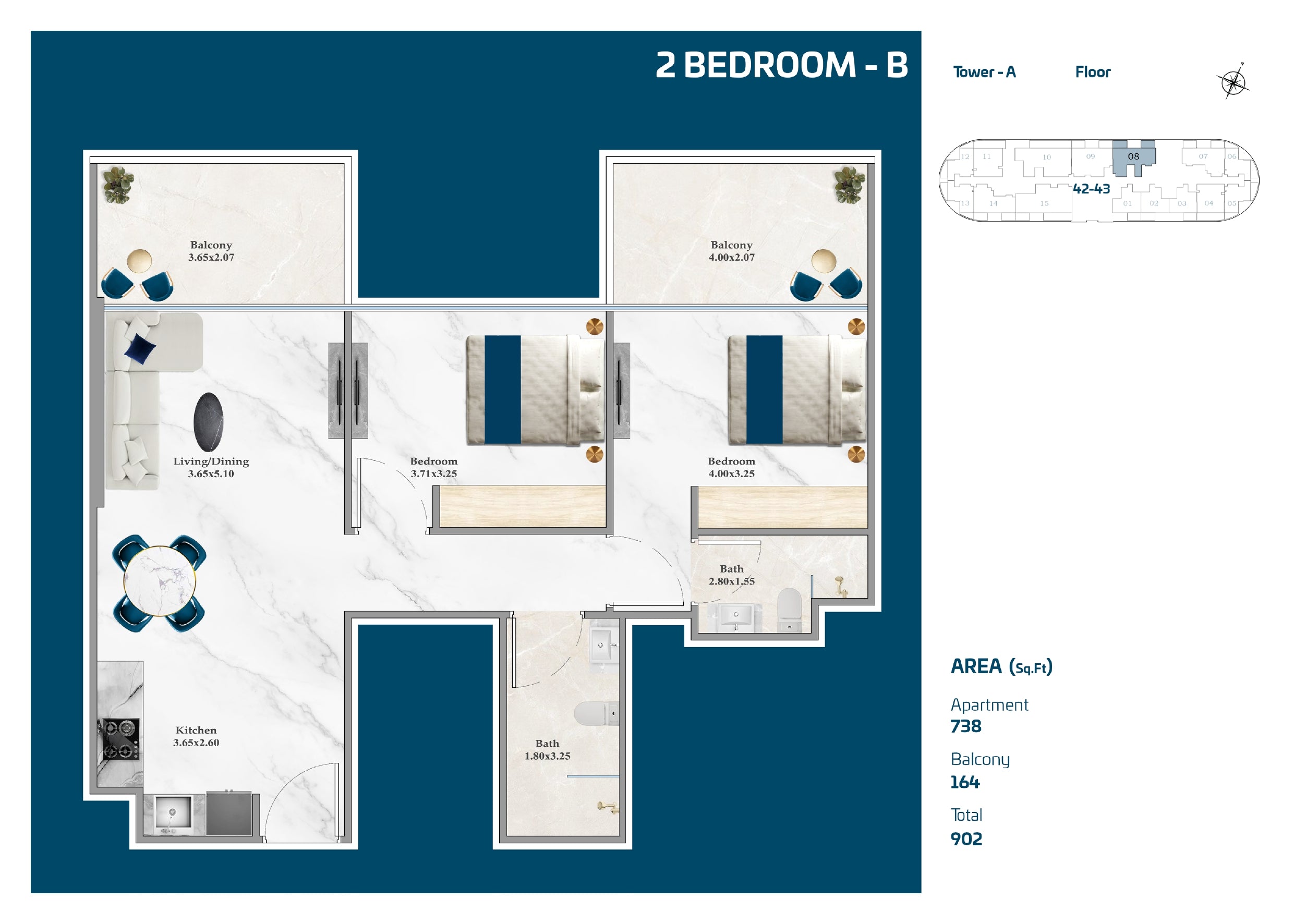 2 Bedroom-B