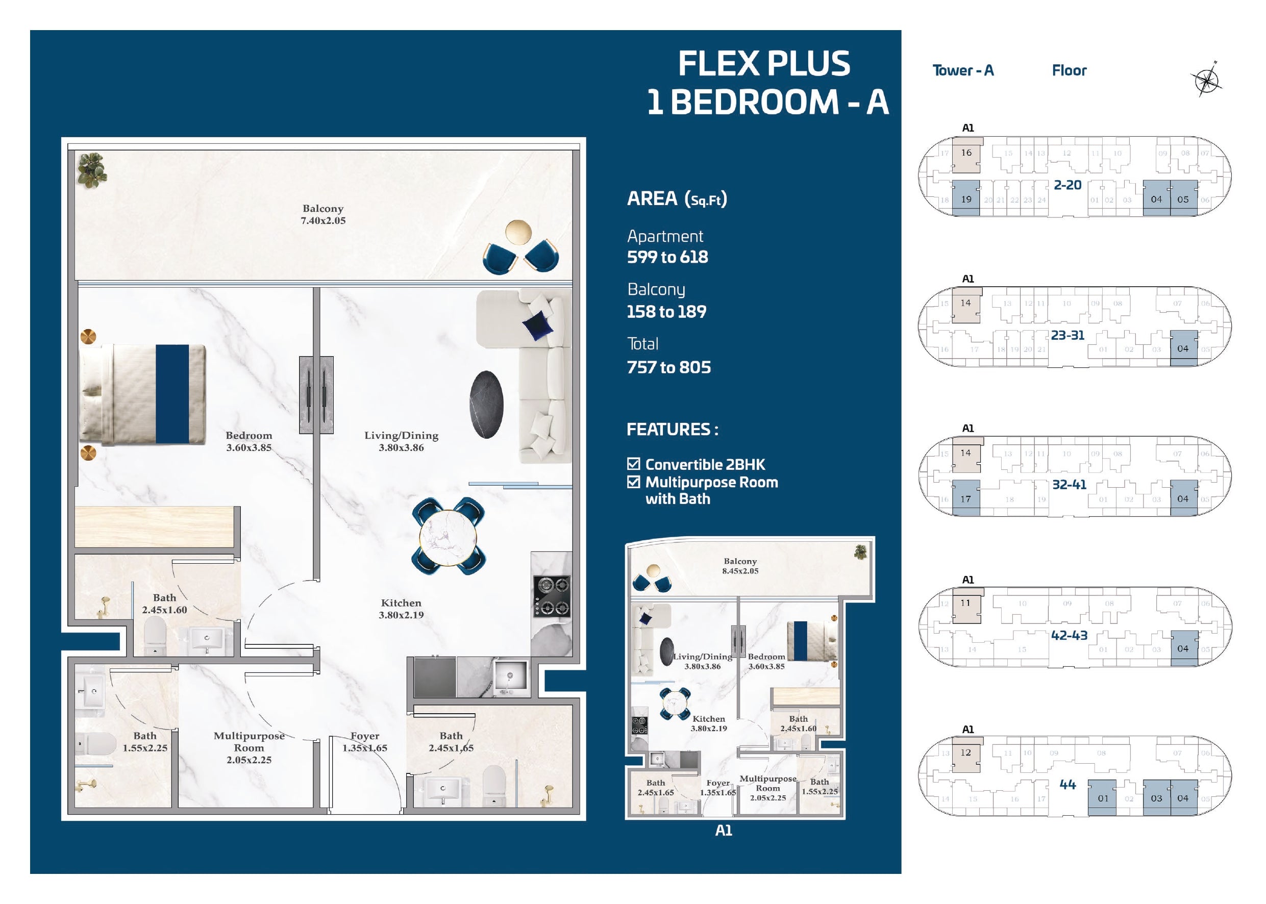 Flex Plus 1 Bedroom-A