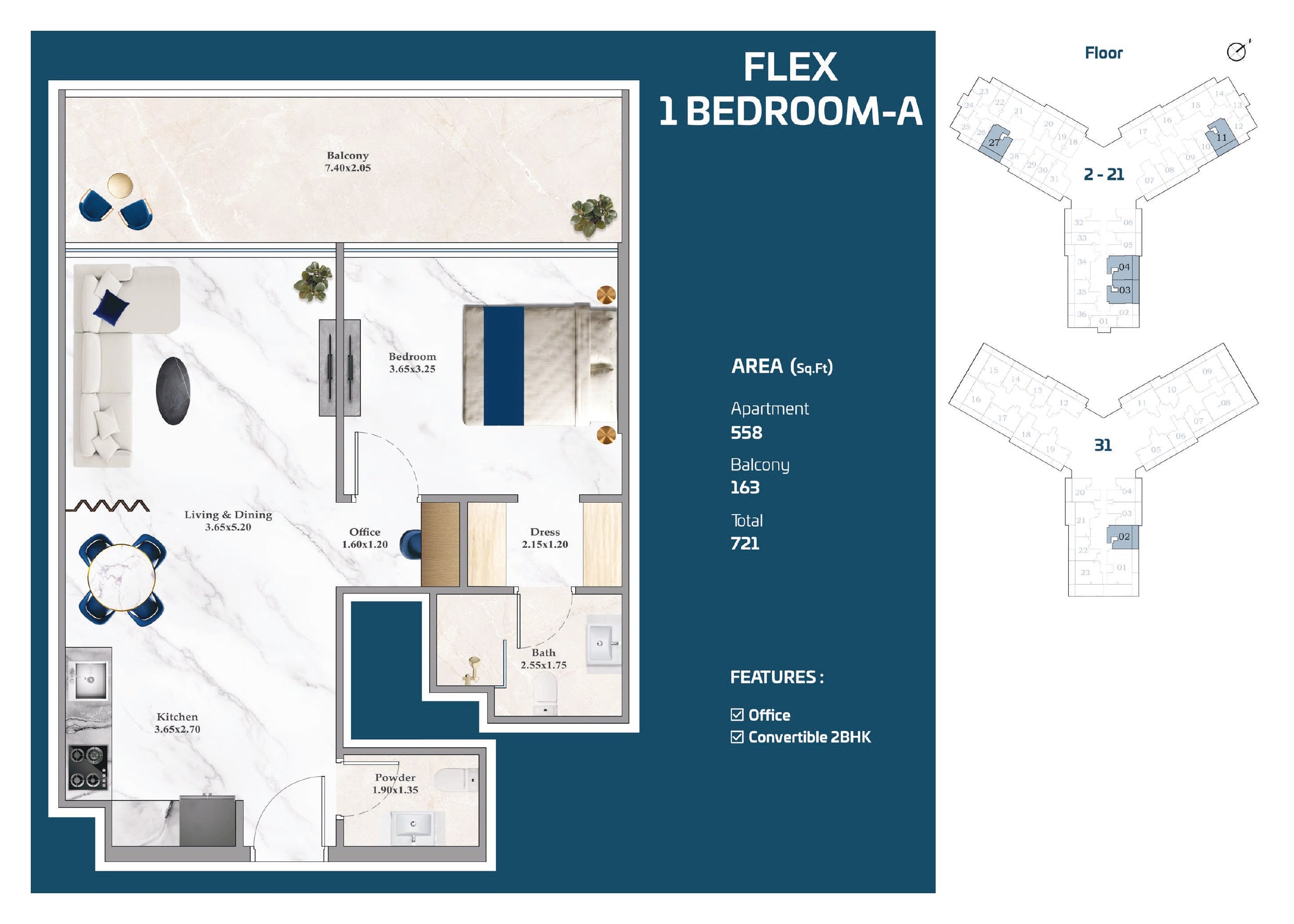 FLEX 1 BEDROOM A
