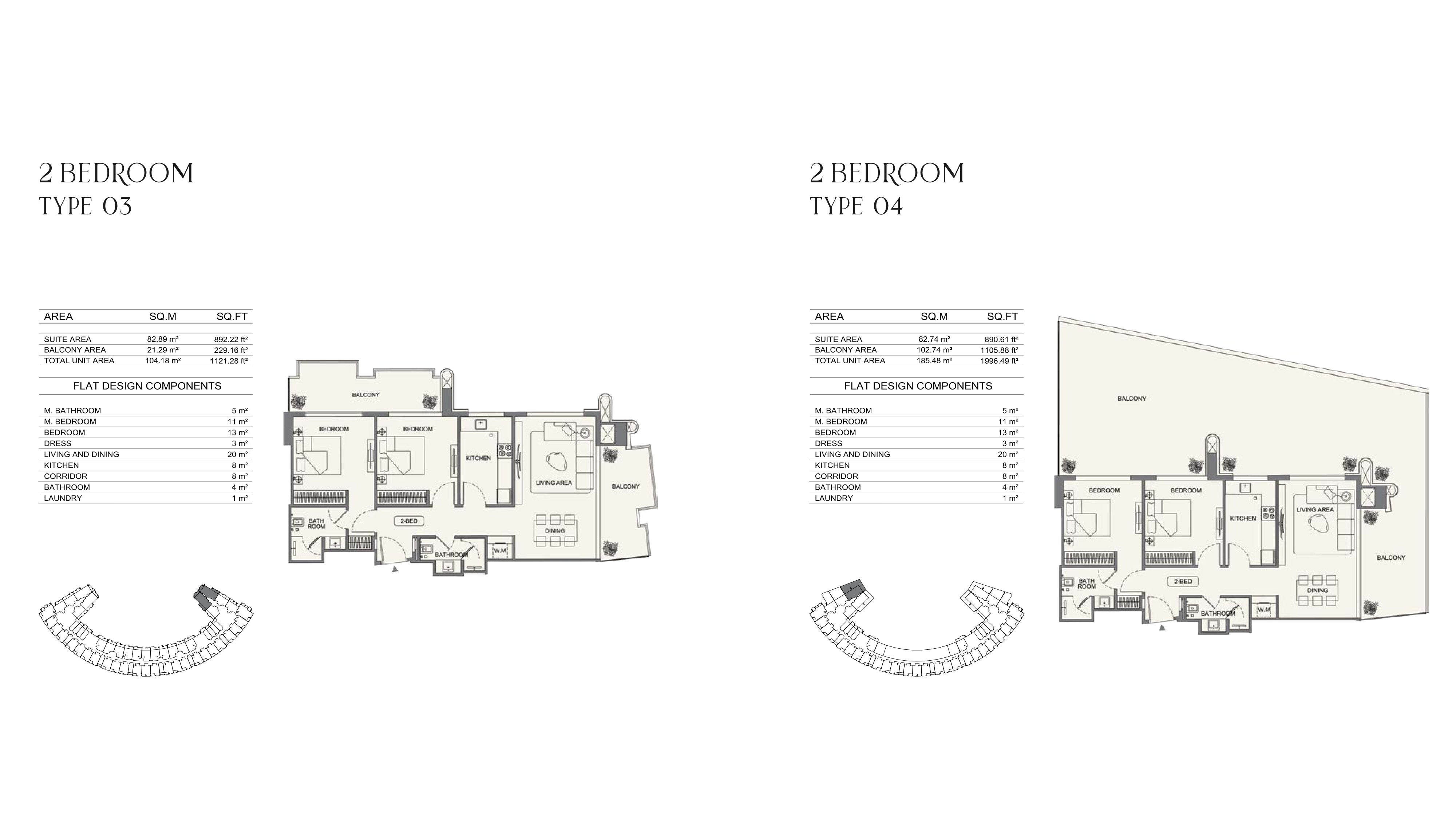 2 Bedroom Type 03-04