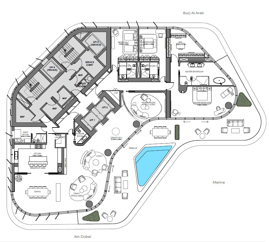 3 Bedrooms Residences