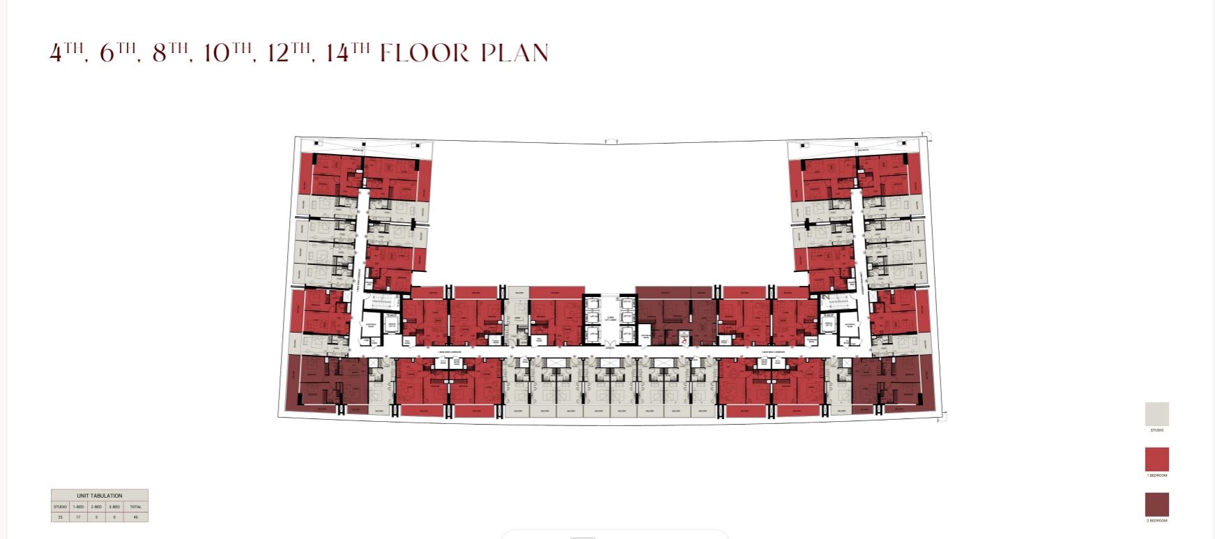 "4TH, 6TH, 8TH, 10TH, 12TH, 14TH FLOOR PLAN"