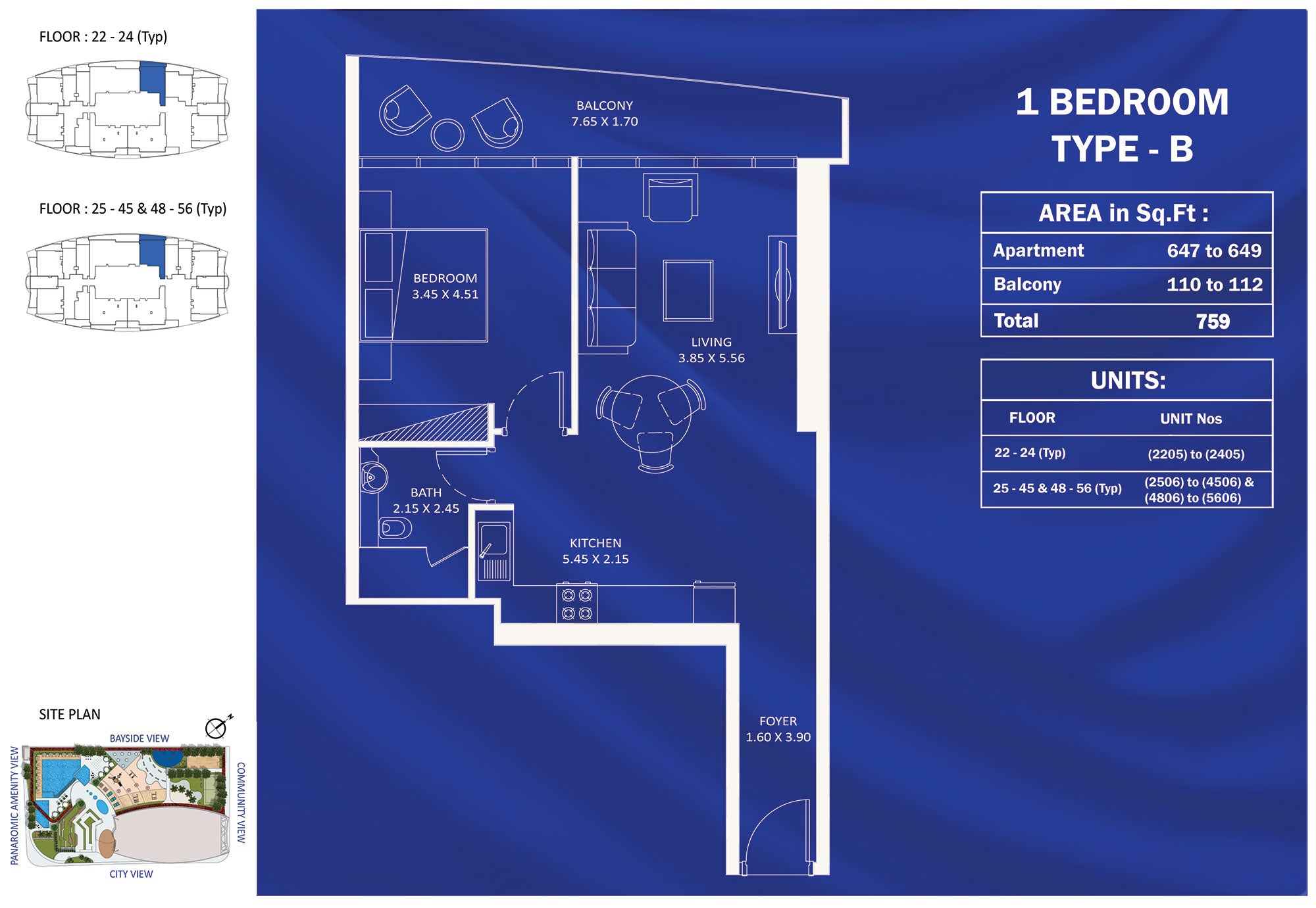 1 BEDROOM TYPE B