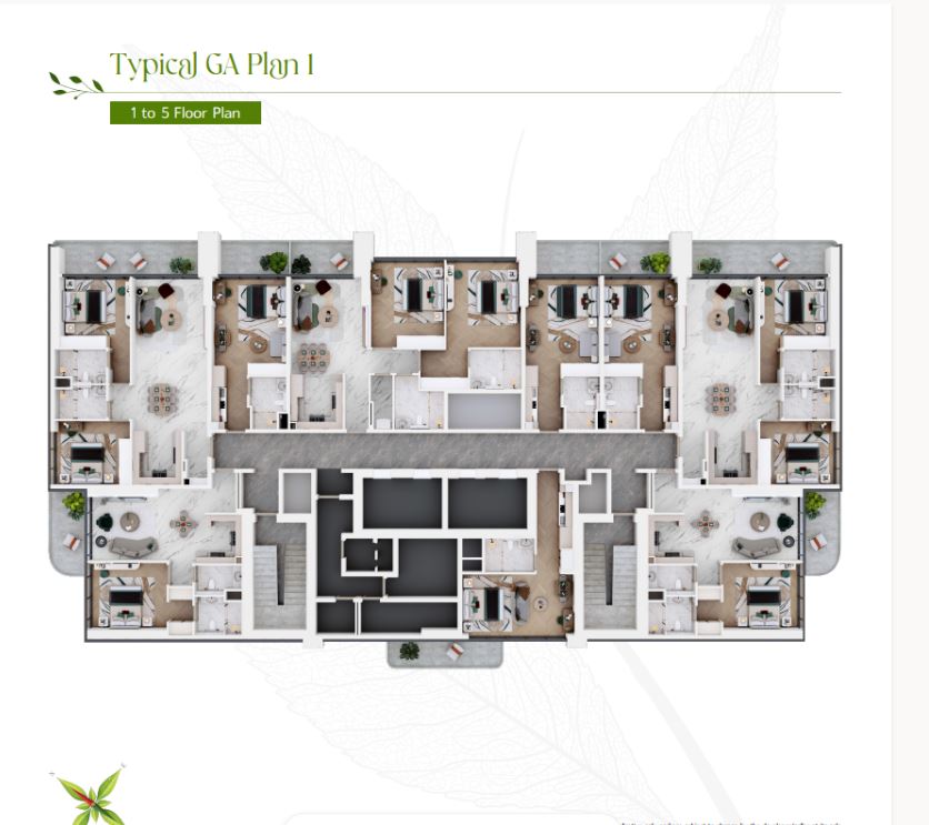 Floor Plan Typical GA Plan 1 1 to 5 Floor Plan