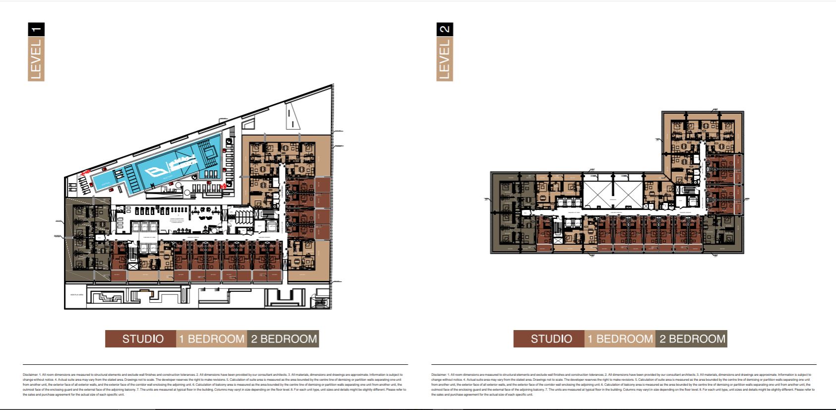 FLOOR PLANS Level 1 and 2