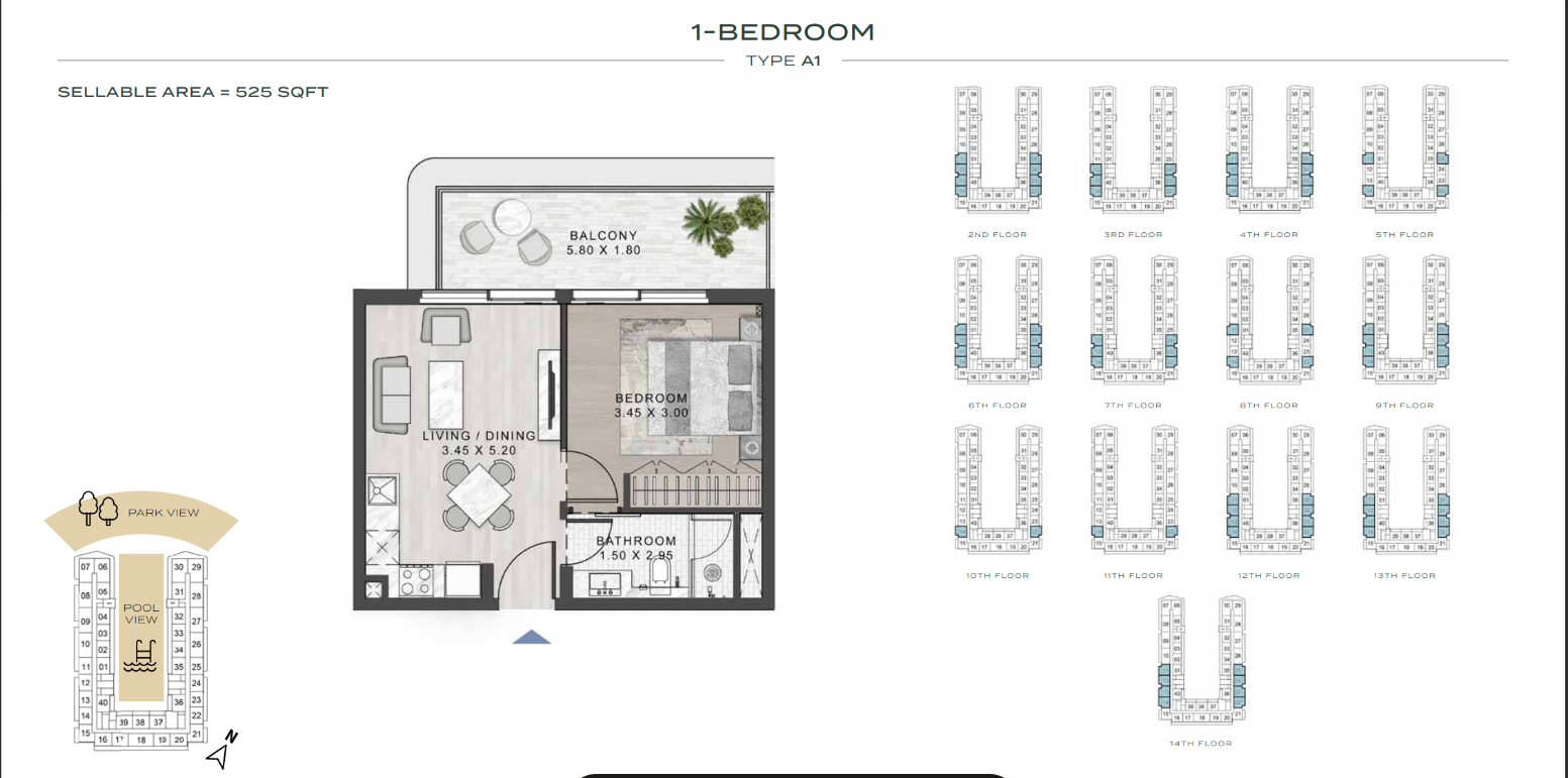1 BEDROOM TYPE 1