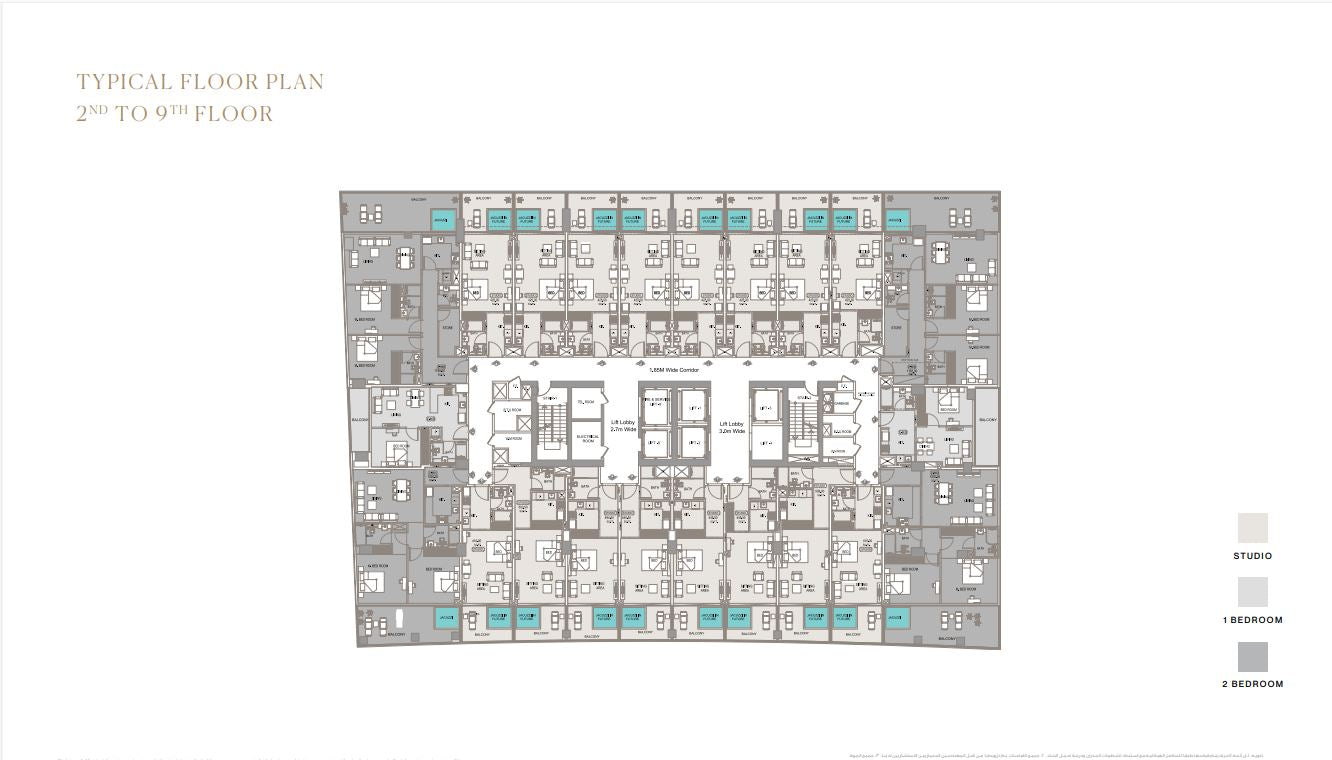 TYPICAL FLOOR PLAN 2 N D TO 9 T H FLOOR