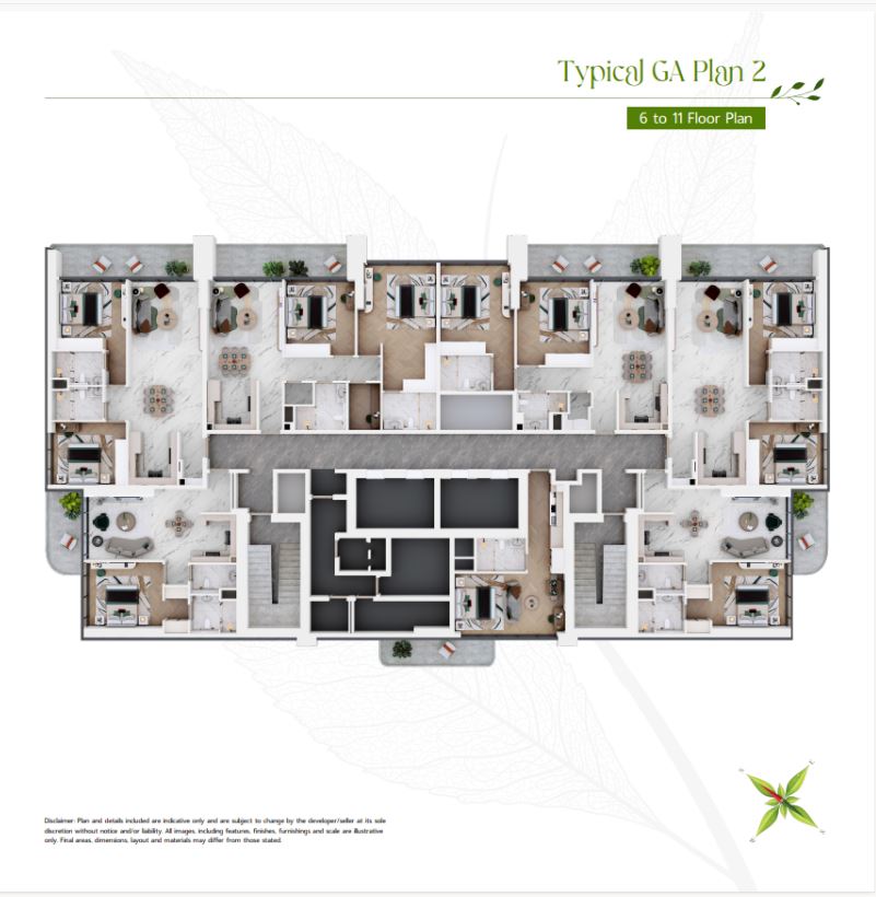 Typical GA Plan 2 6 to 11 Floor Plan