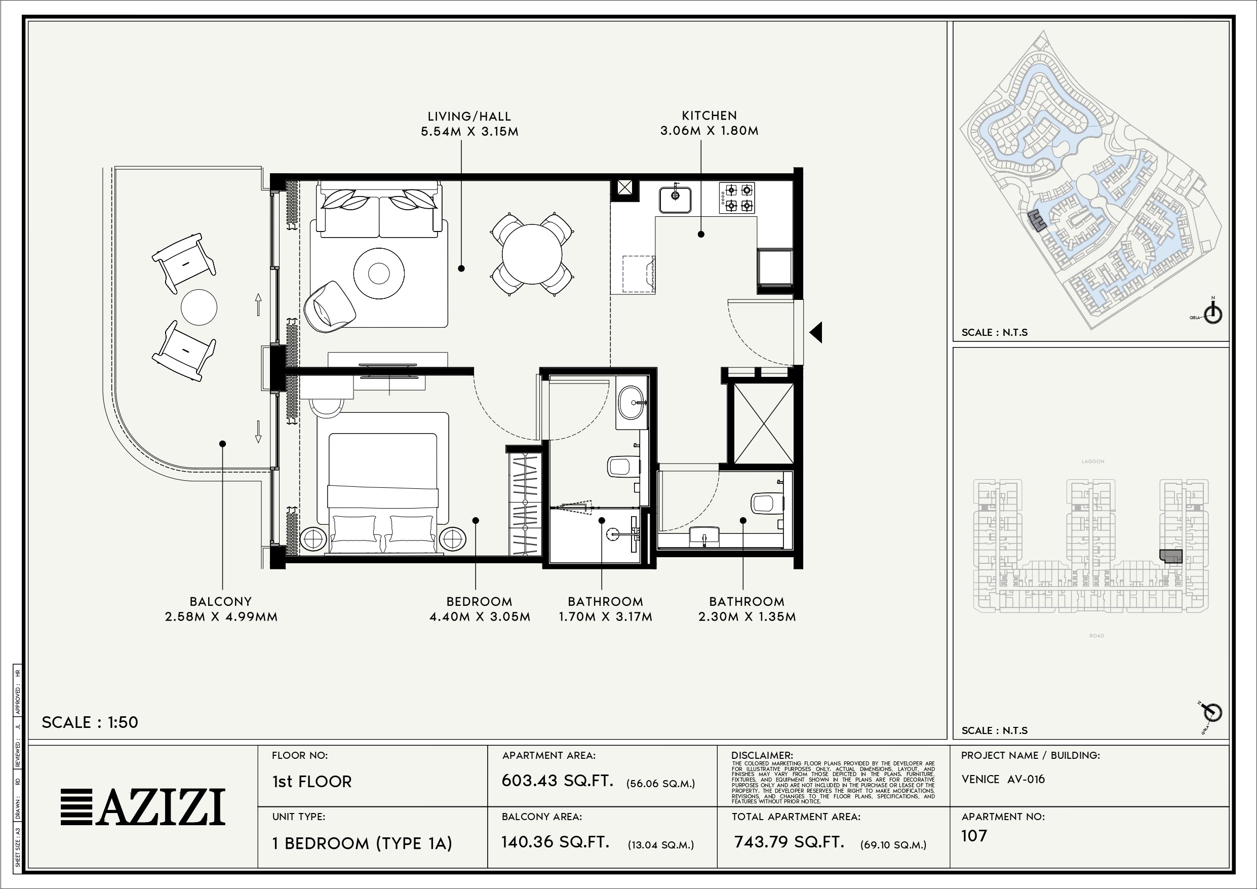 1 BEDROOM TYPE 1 A
