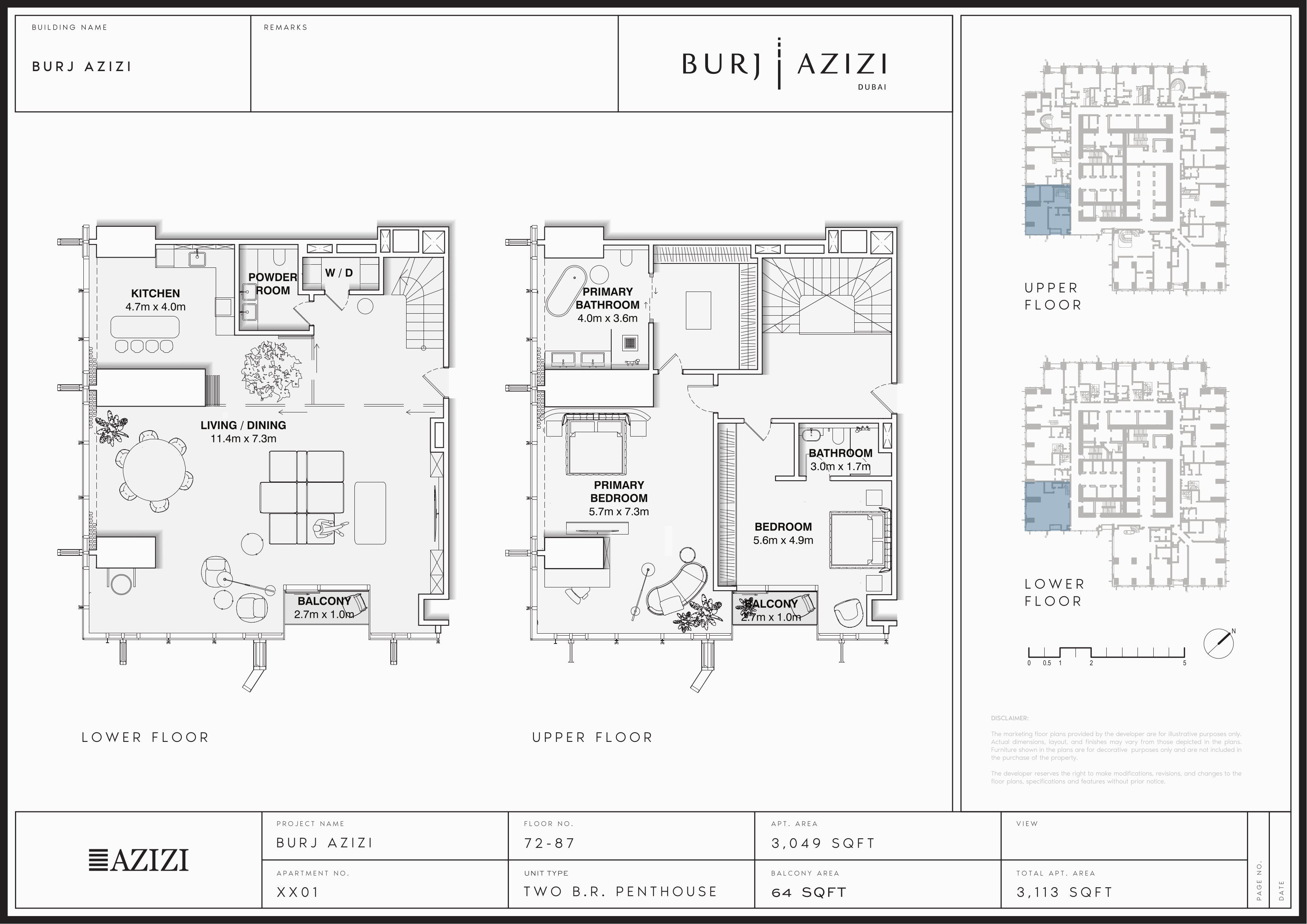  TWO B.R. PENTHOUSE