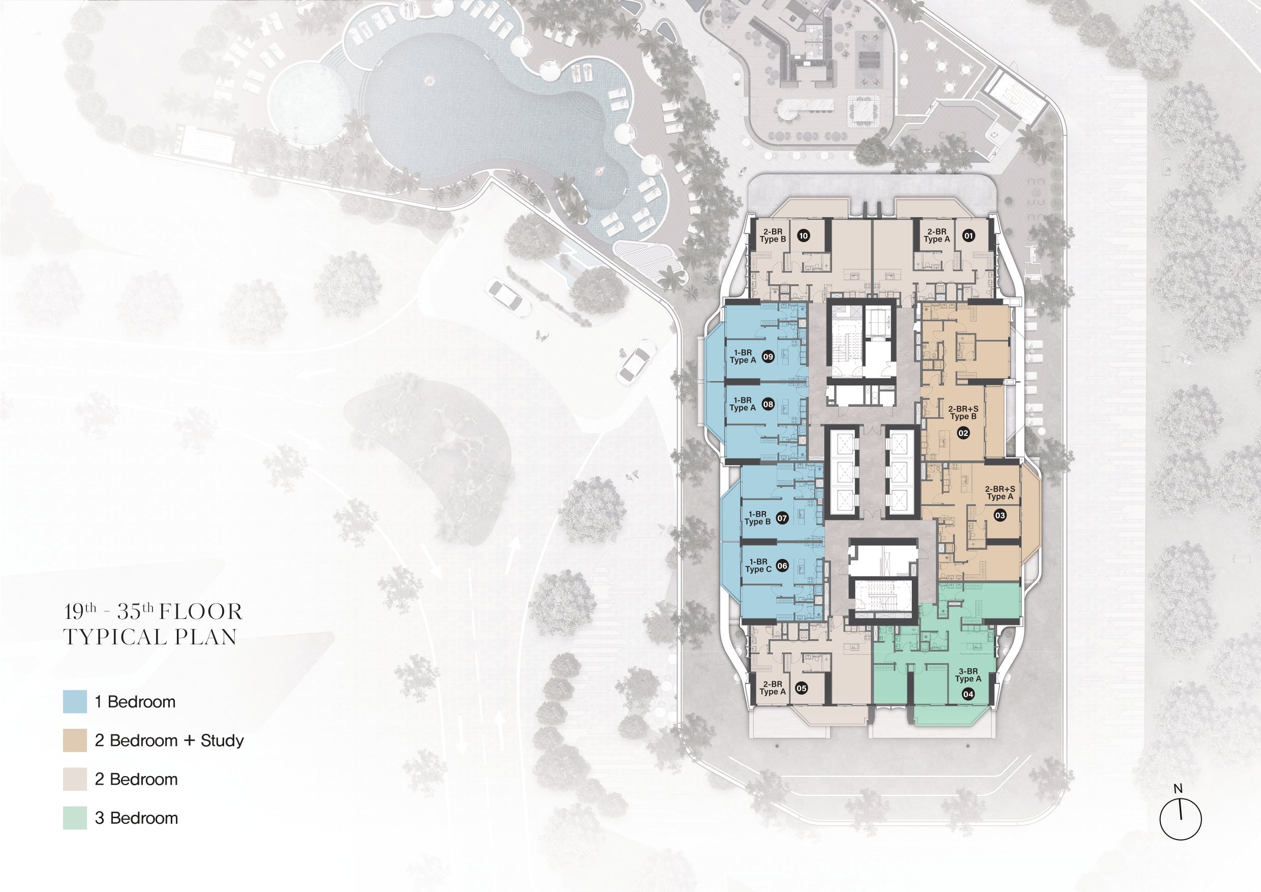 19TH - 35TH FLOOR PLAN