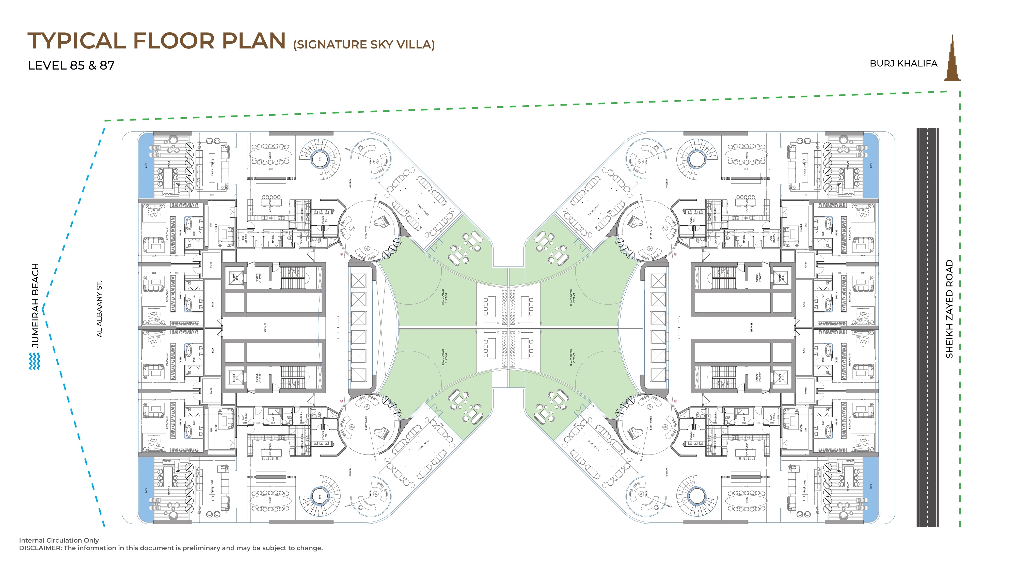 Typical Floor Plan 85 & 87 (Signature Sky Villa)