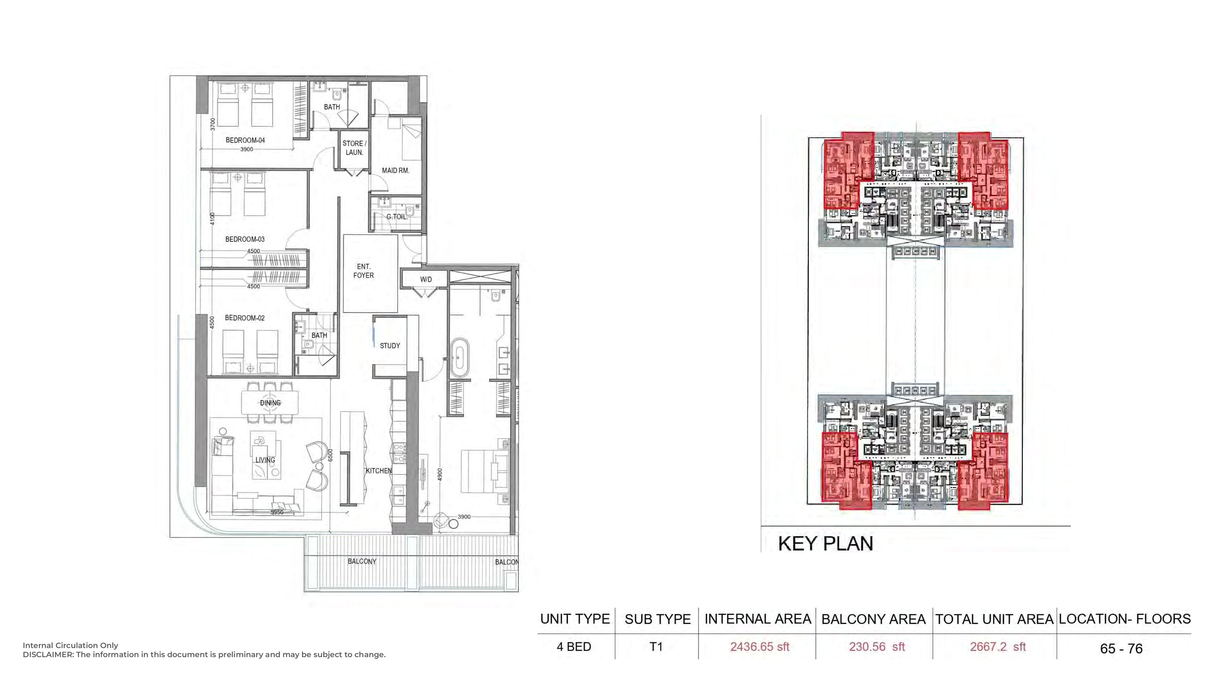 4 Bed T1