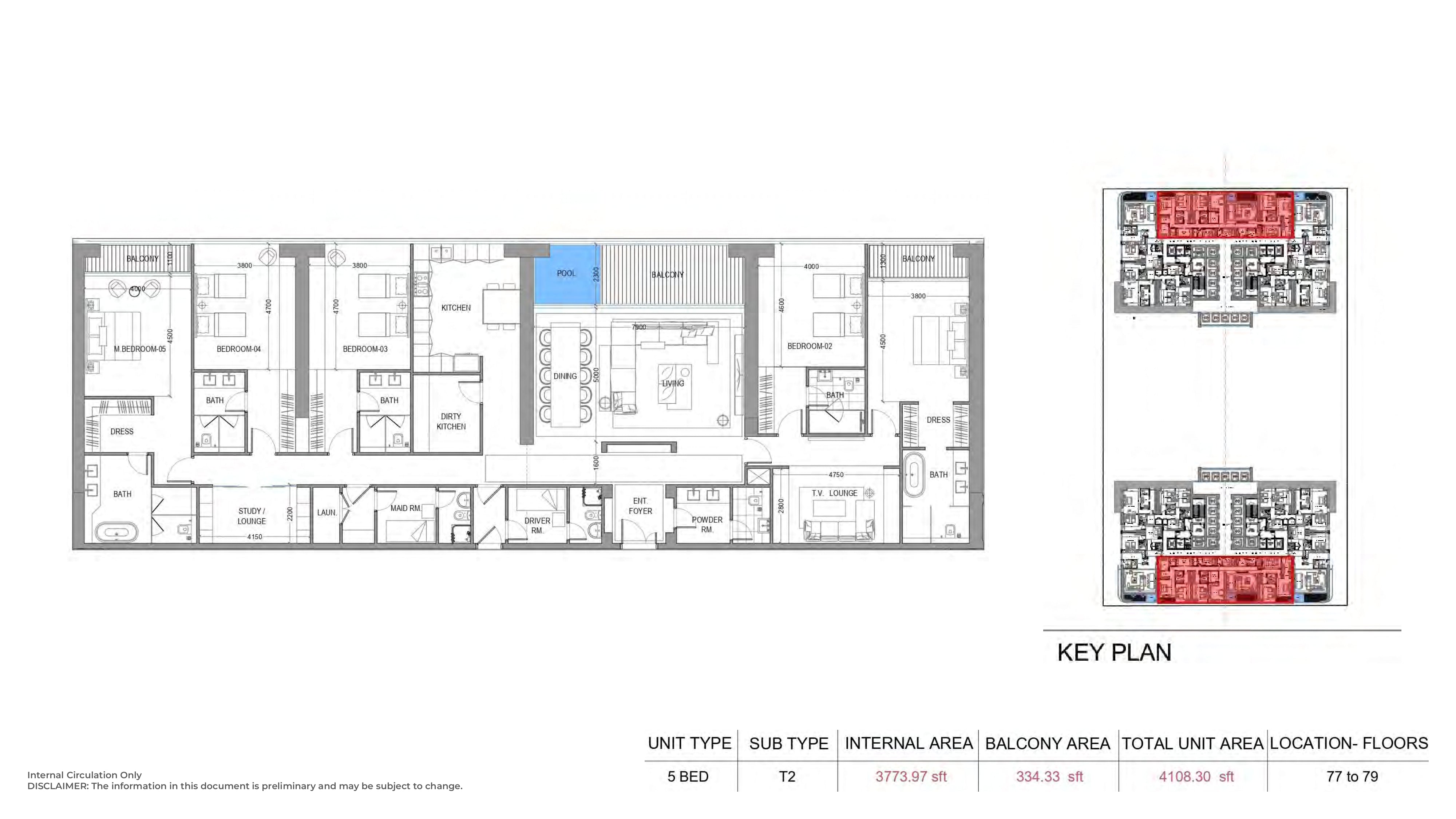 5 Bed T2