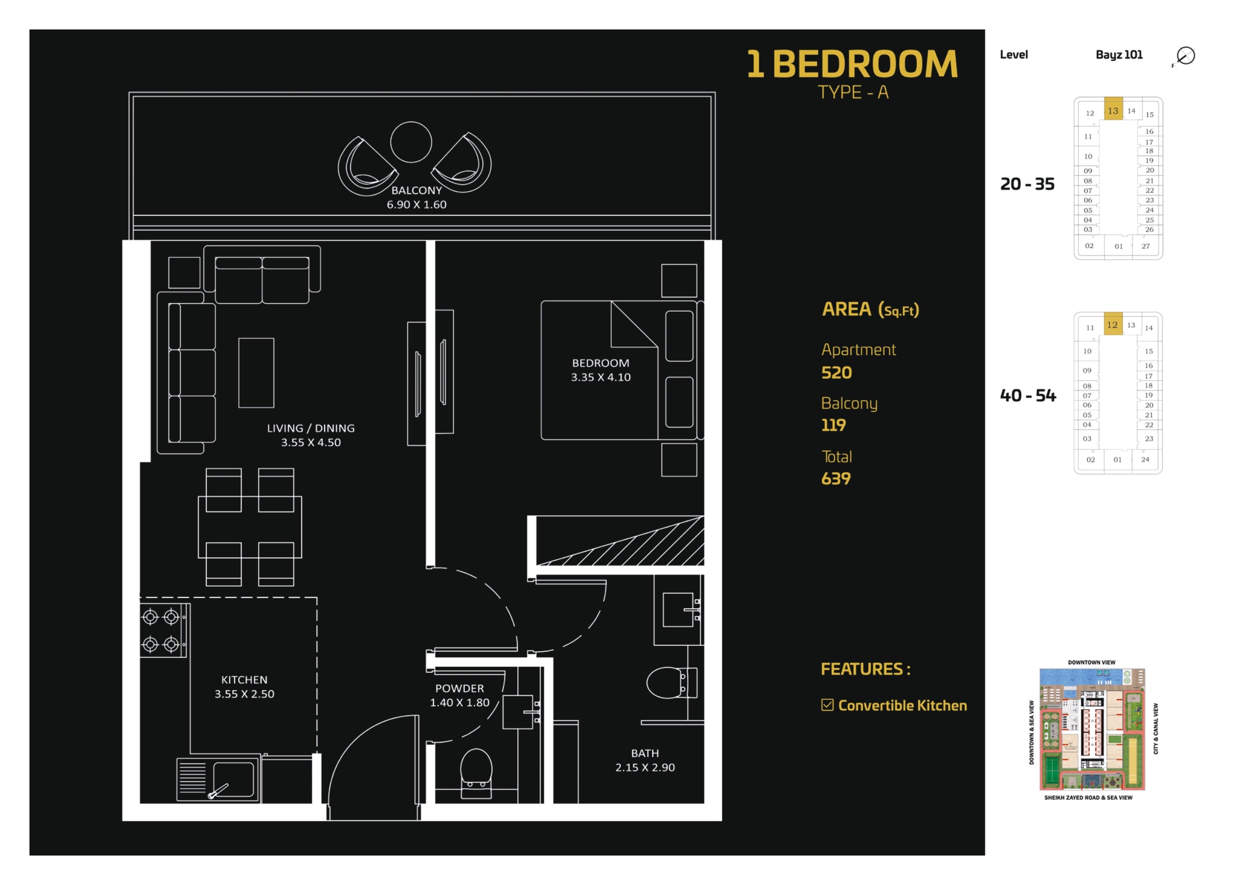 1 BEDROOM TYPE A
