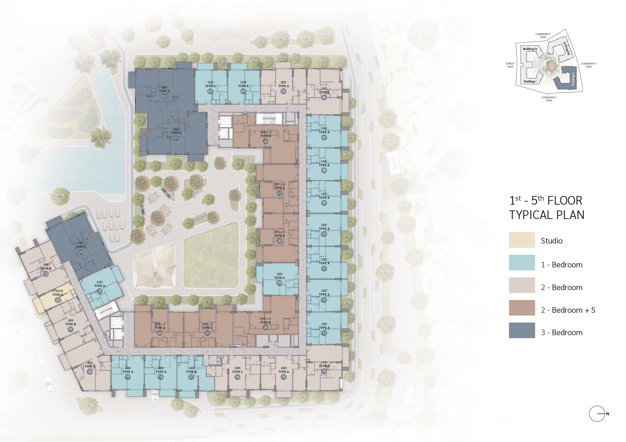 1st - 5th FLOOR  TYPICAL PLAN