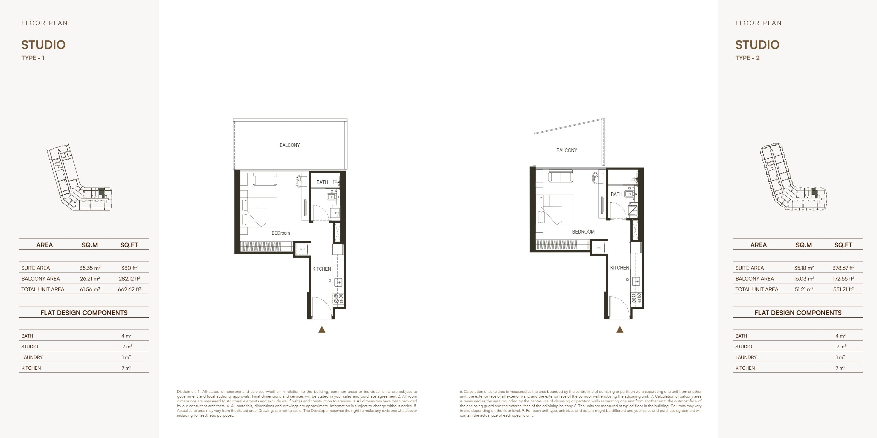  STUDIO  TYPE - 1
