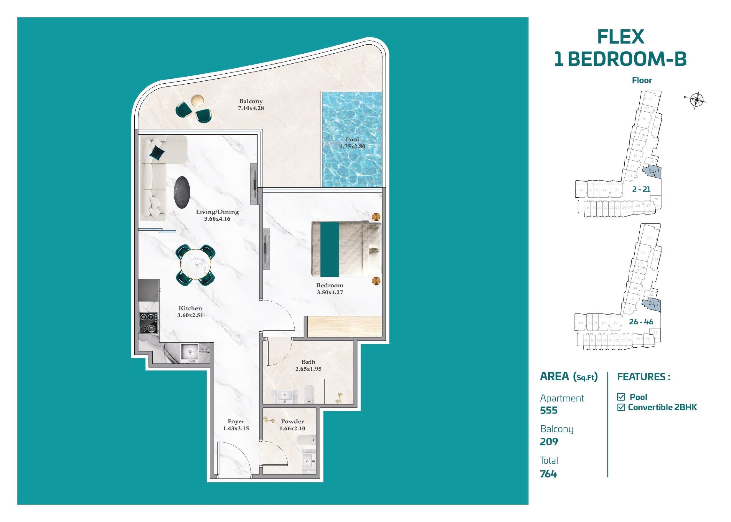 Flex 1 Bedroom-B