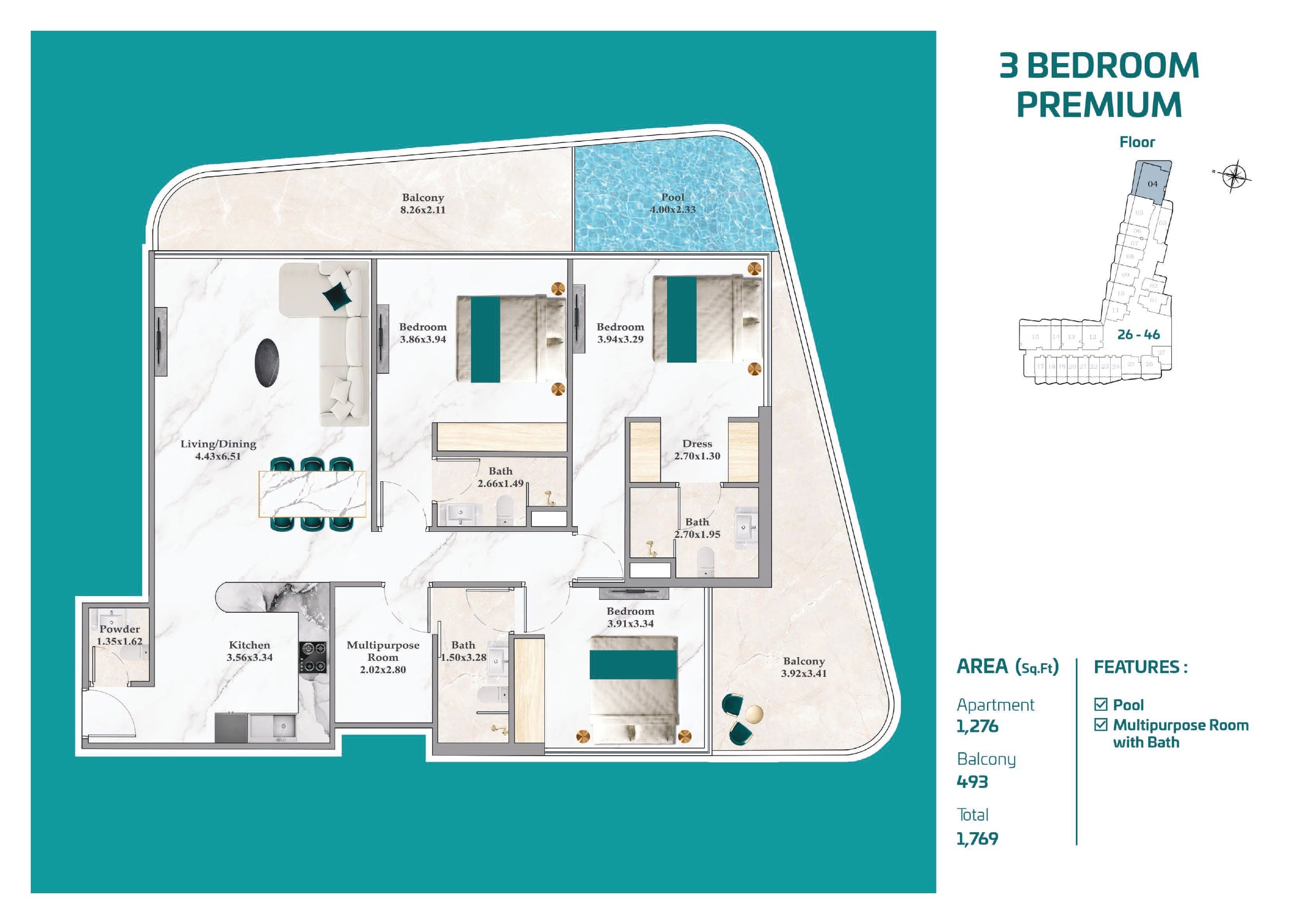 3 Bedroom Premium