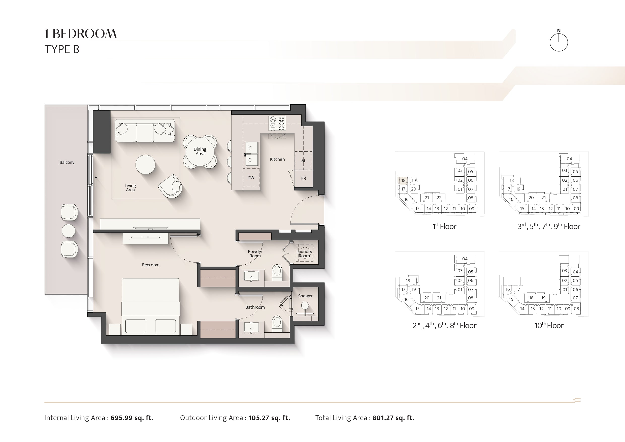 1 Bedroom Type B