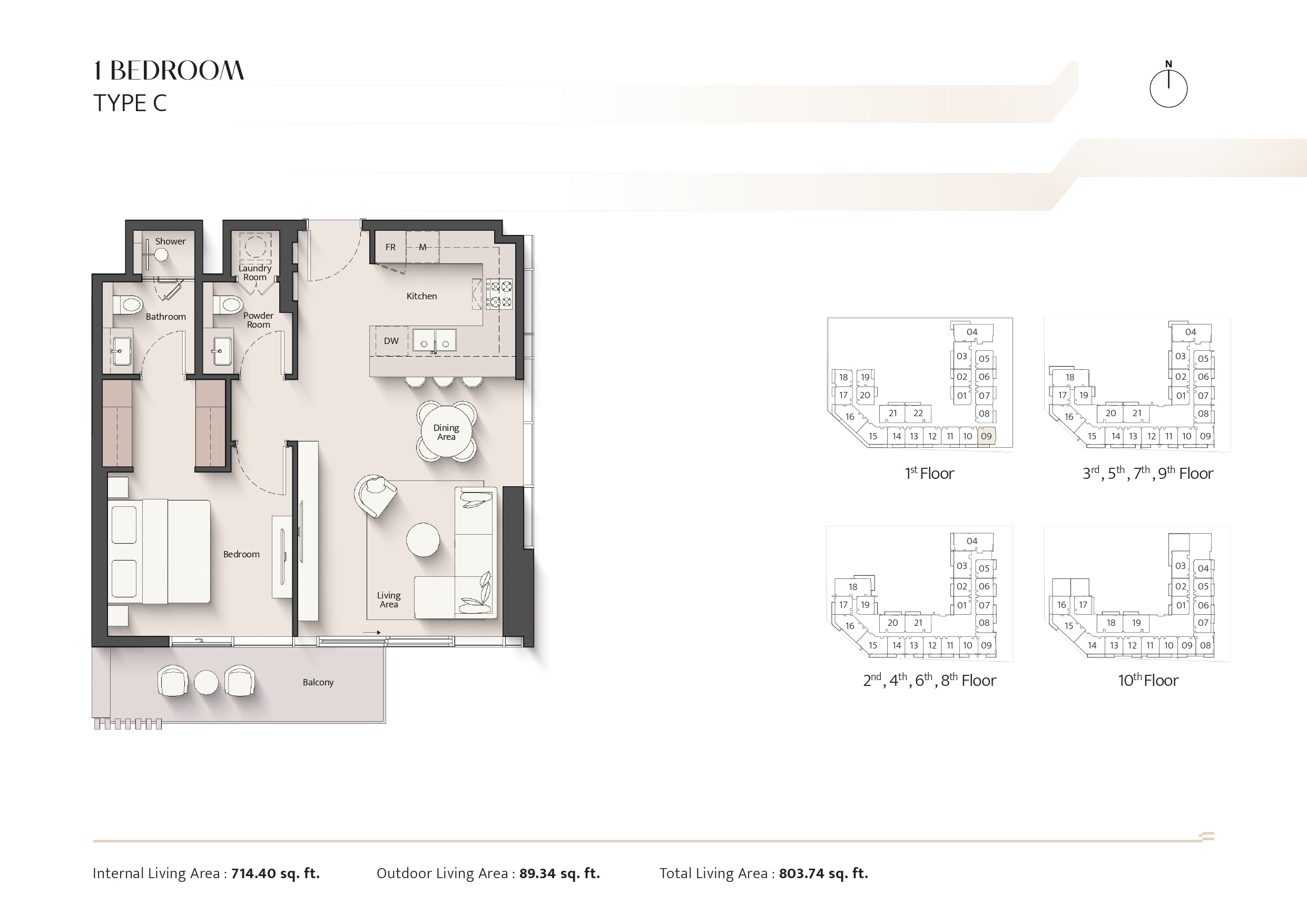 1 Bedroom Type C